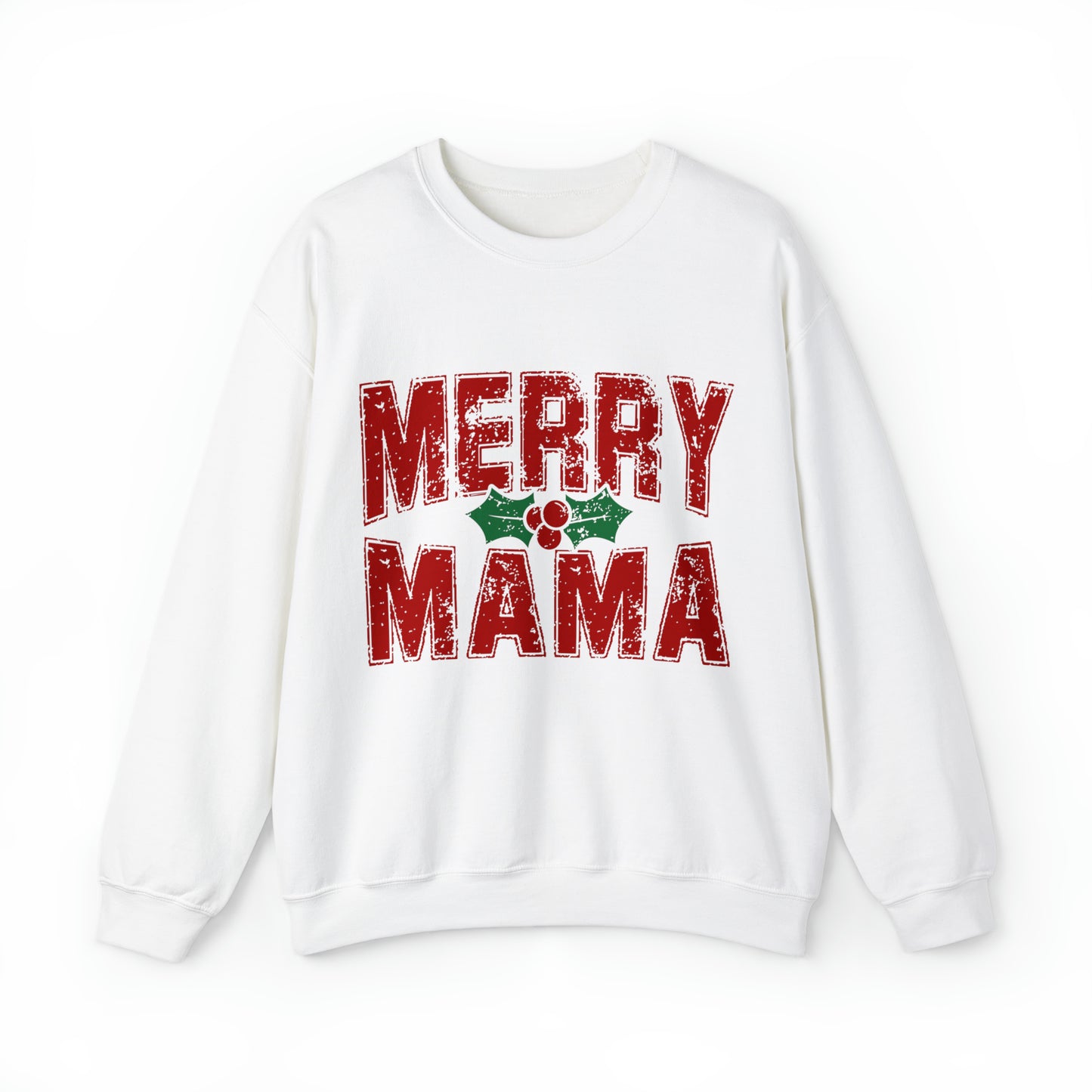 Merry Mama Women's Christmas Crewneck Sweatshirt