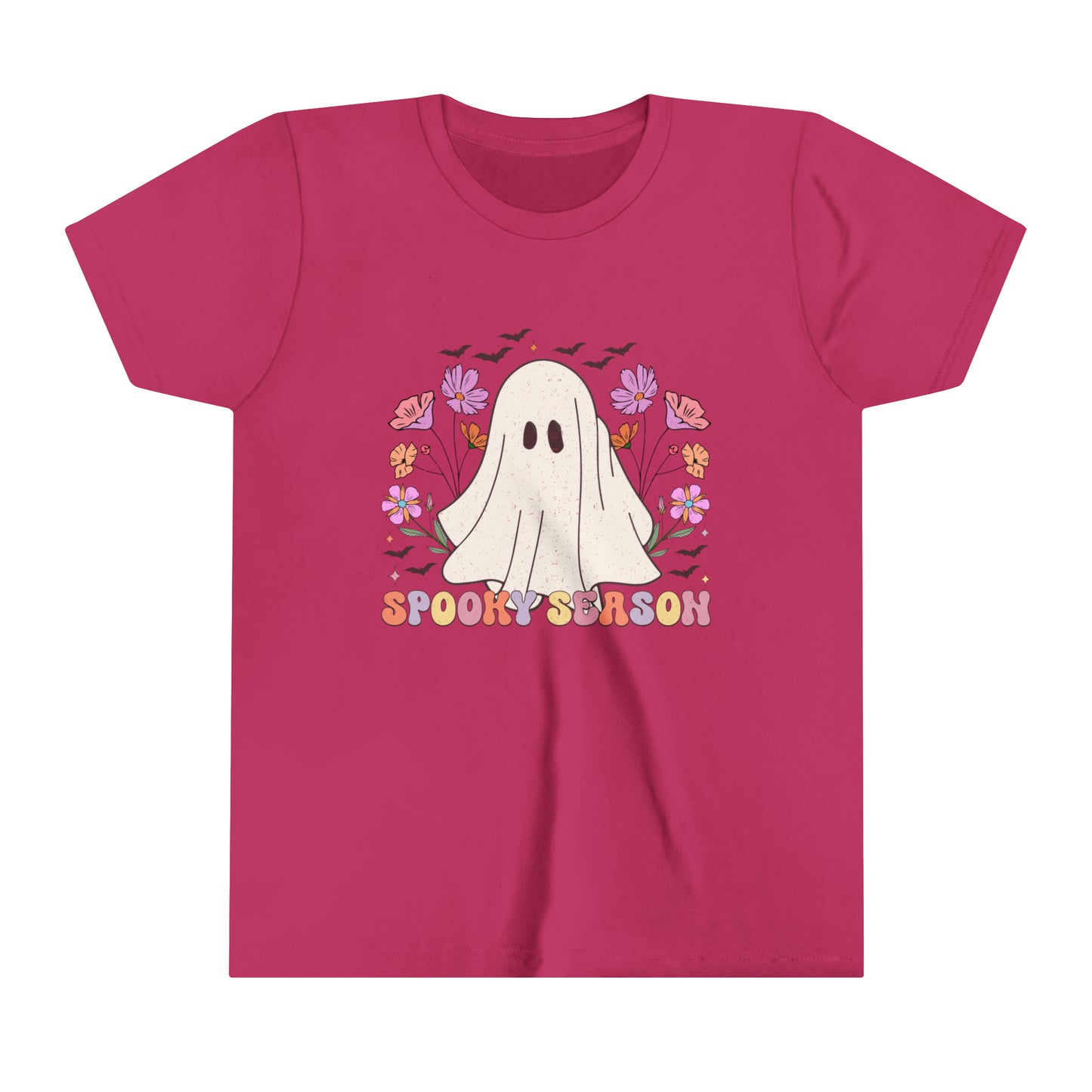 Spooky Season Ghost Girl's Youth Short Sleeve Tee