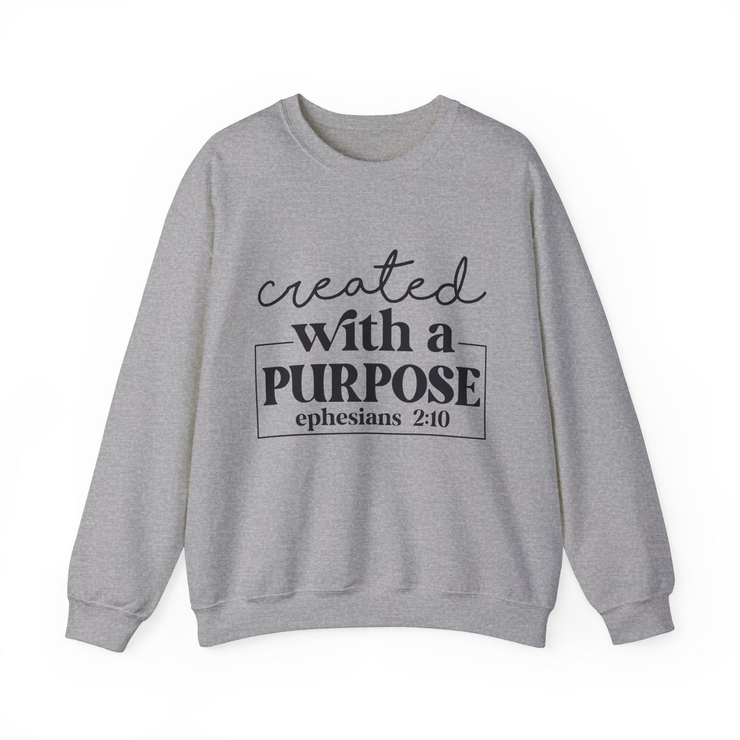 Created With A Purpose Women's Easter Bible Verse Sweatshirt