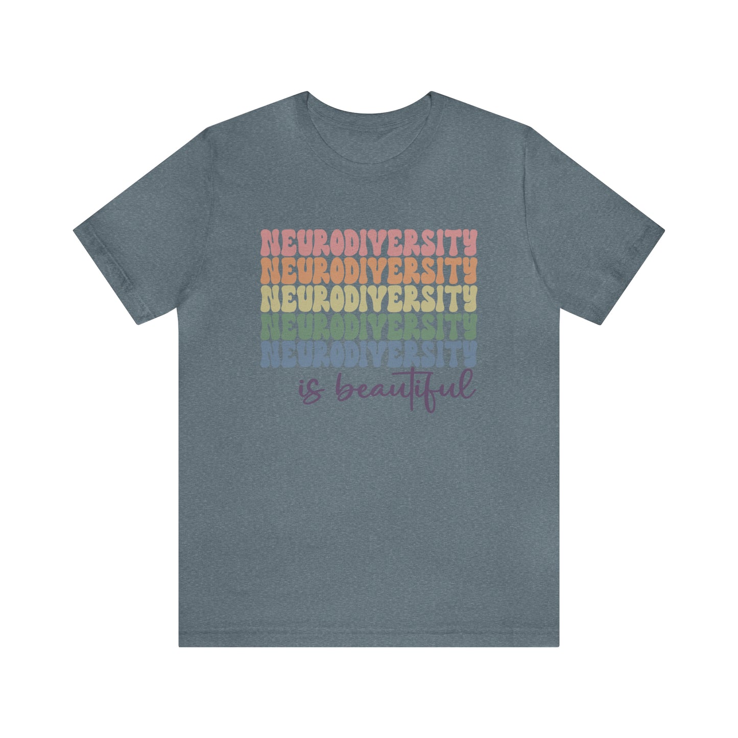 Neurodiversity is beautiful stacked Short Sleeve Women's Tee