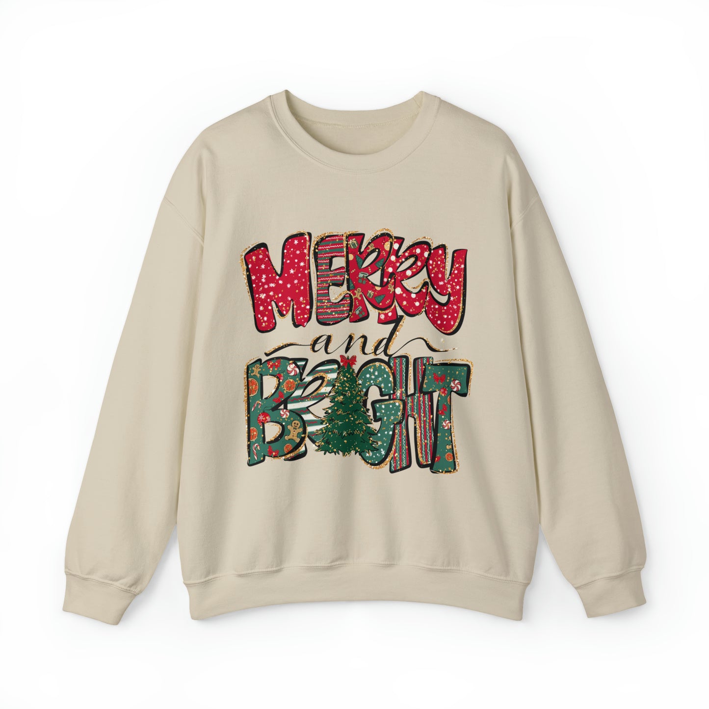 Merry and Bright Women's Christmas Crewneck Sweatshirt