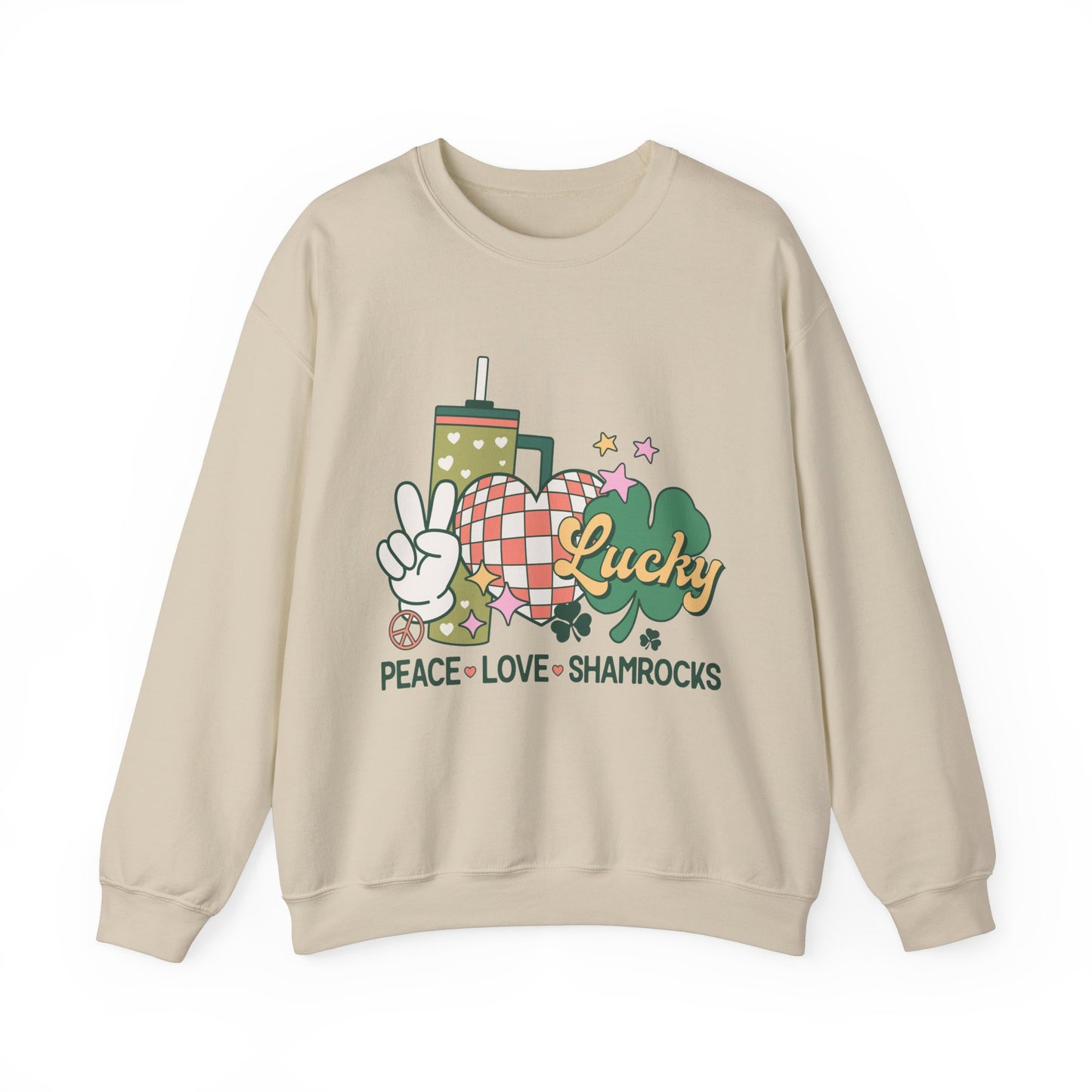 Peace Love Shamrocks St. Patrick's Day Women's Unisex Sweatshirt