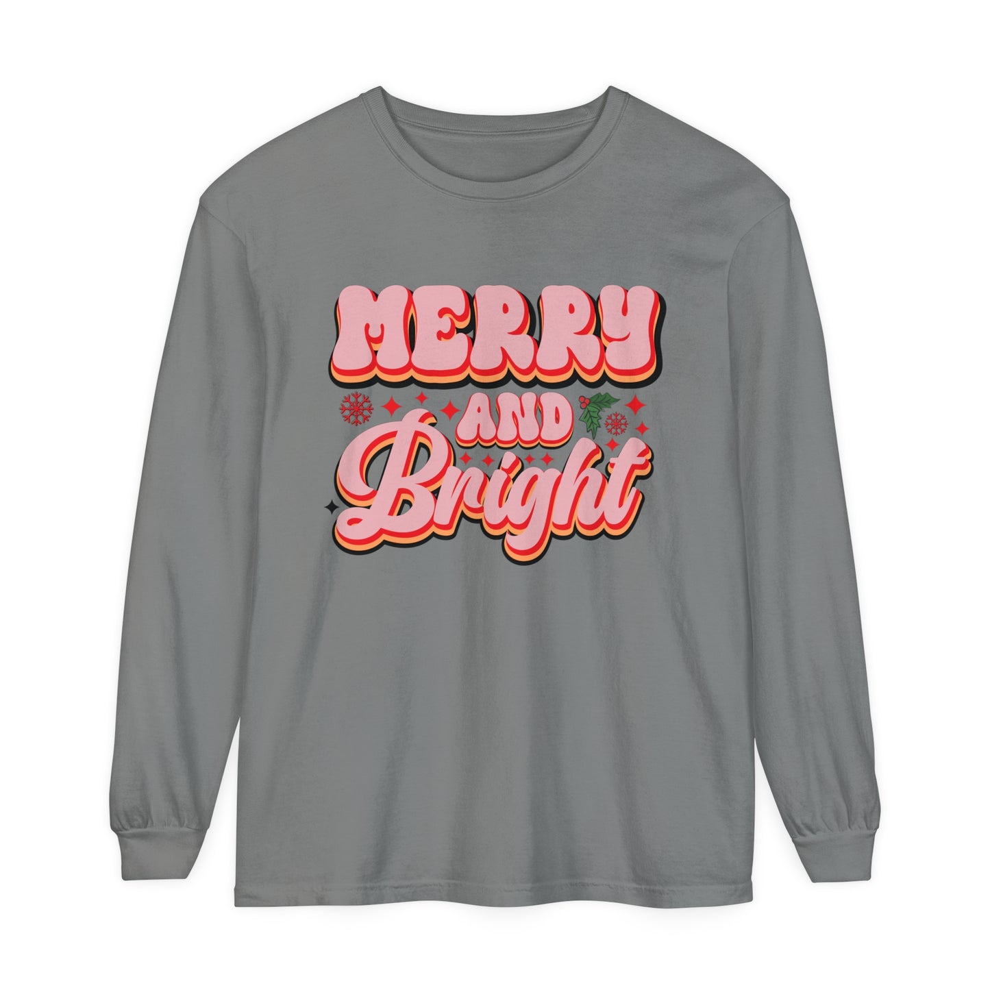 Merry and Bright Women's Loose Long Sleeve T-Shirt