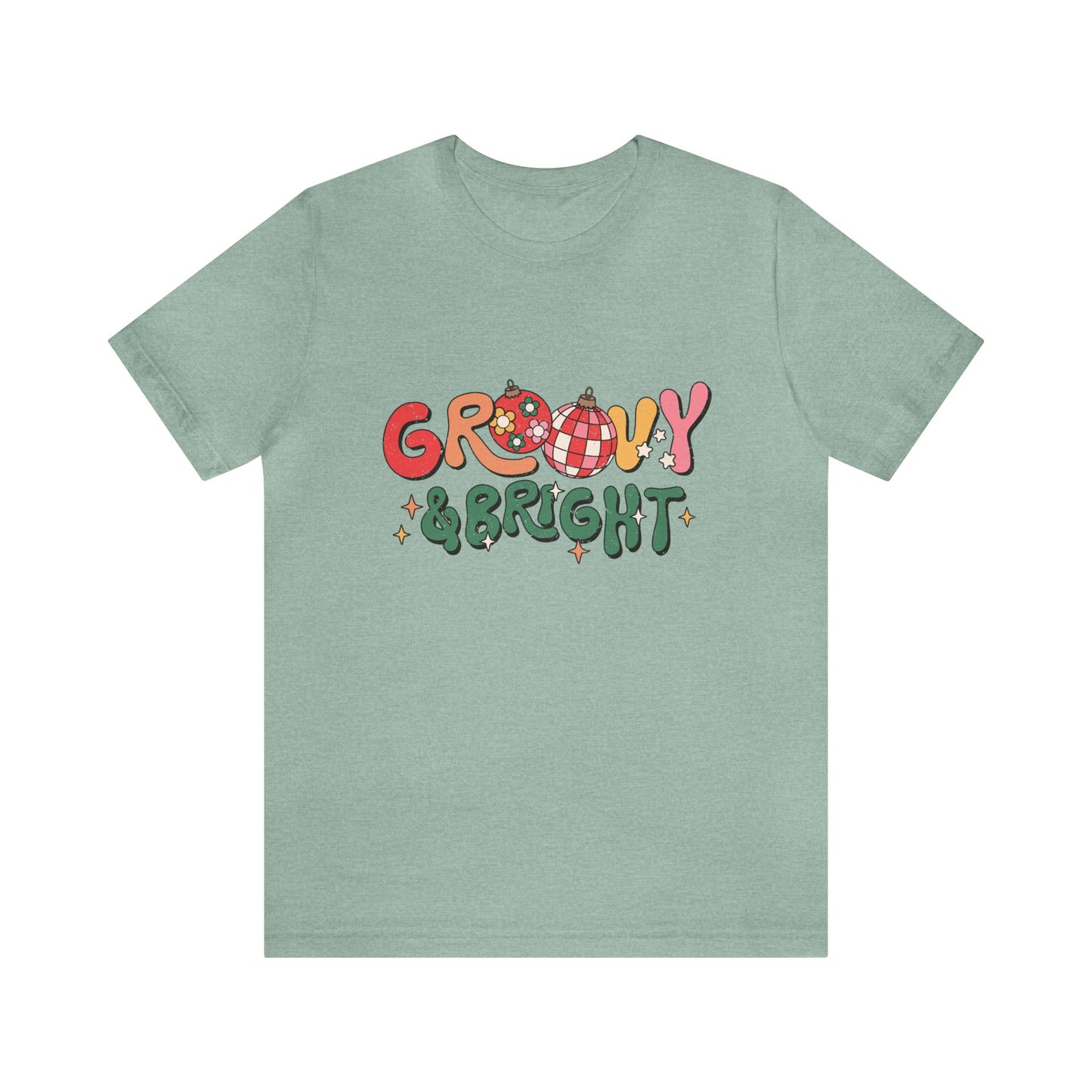 Groovy & Bright Women's Short Sleeve Christmas T Shirt