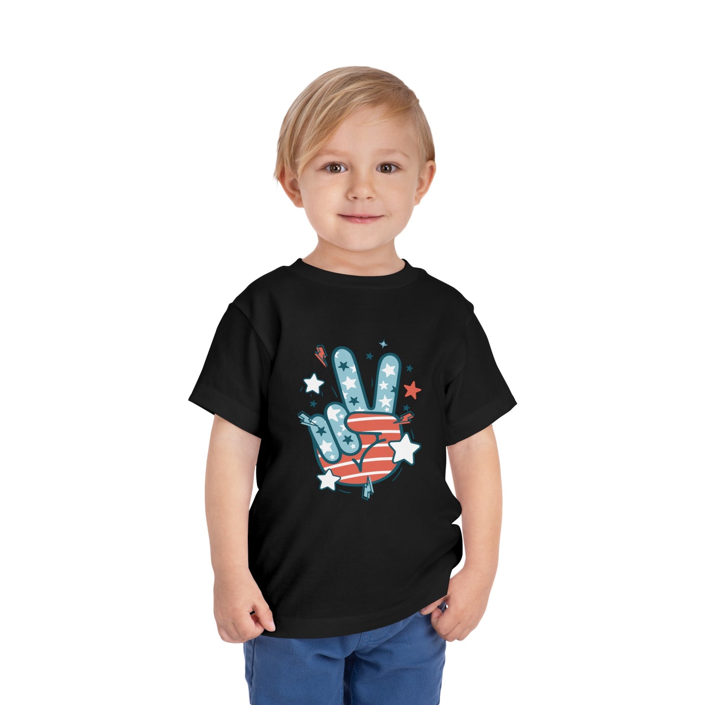 USA America Peace Toddler Short Sleeve Tee