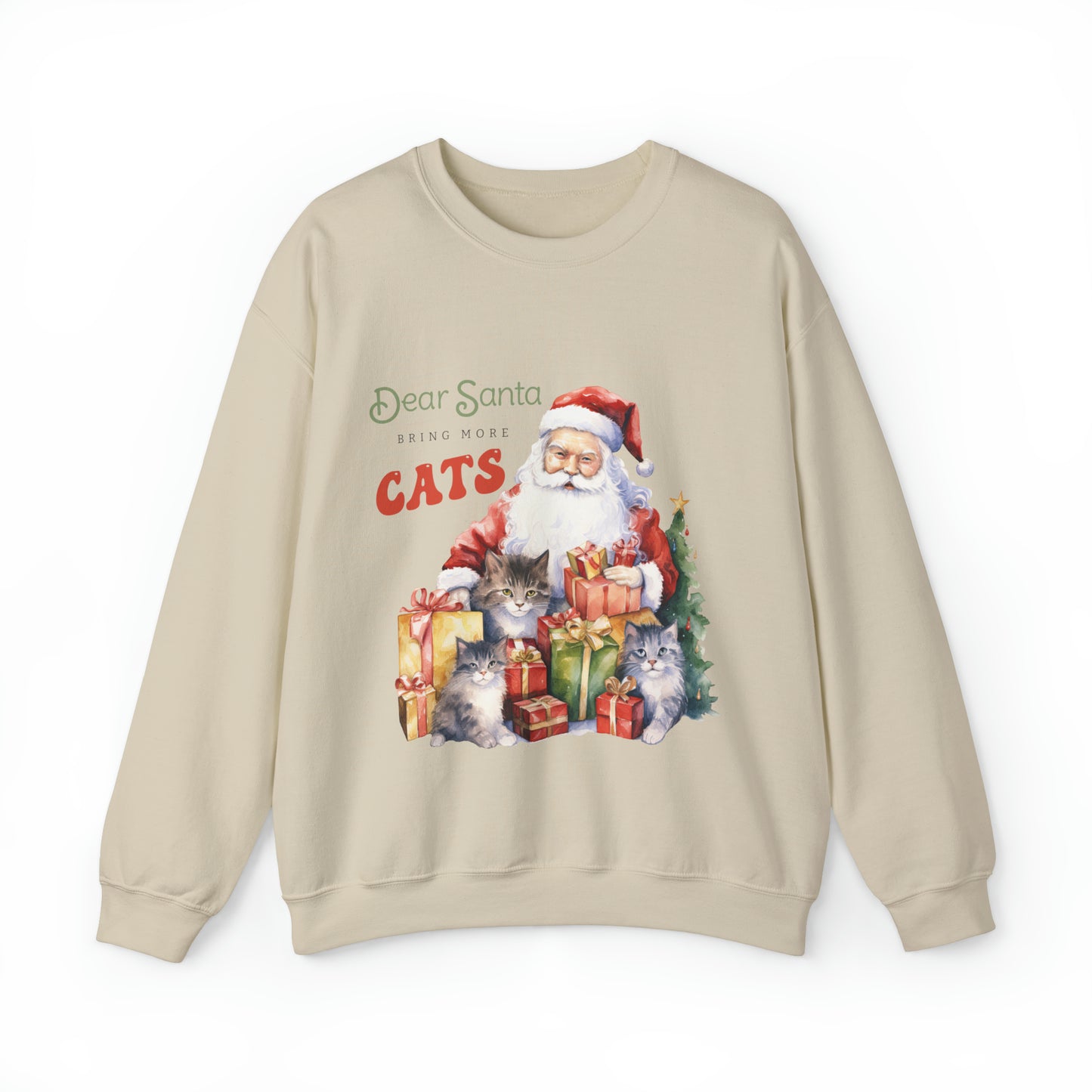 Dear Santa, Bring More Cats Women's Christmas Sweatshirt