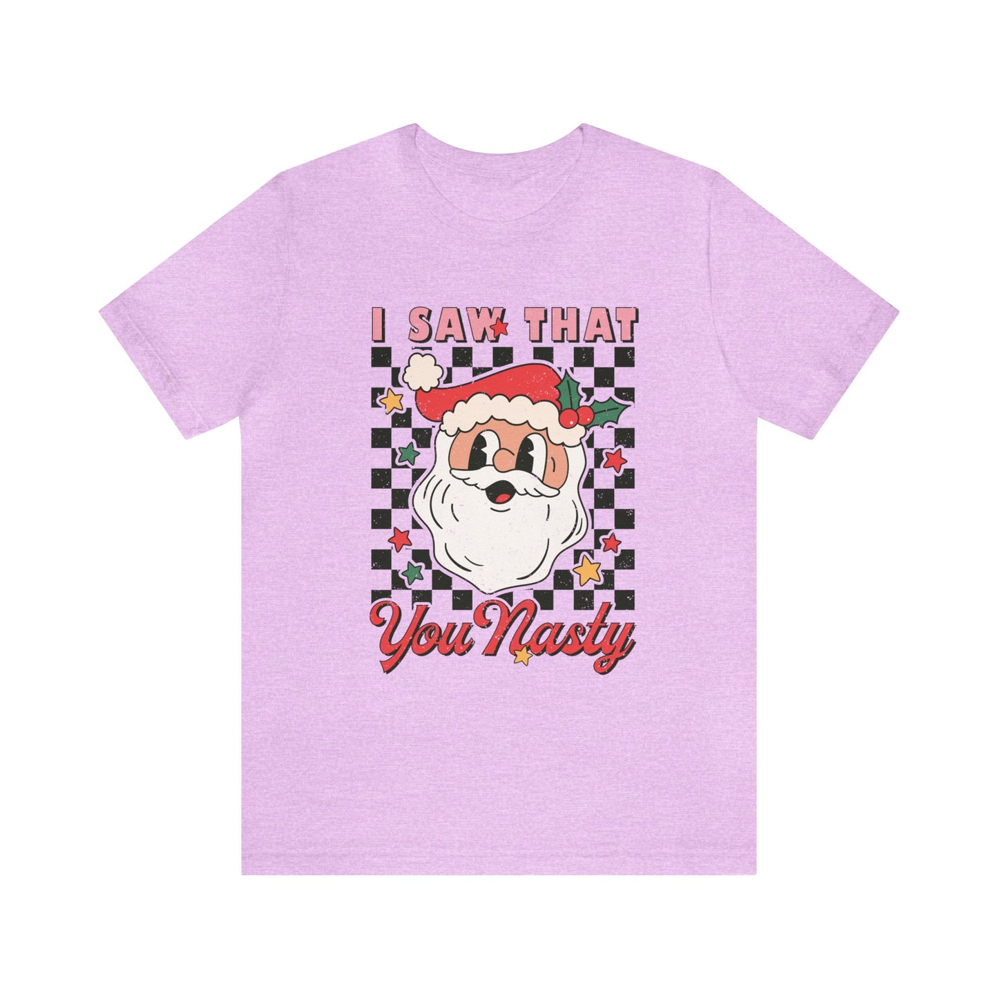 Funny Santa Women's Short Sleeve Christmas T Shirt