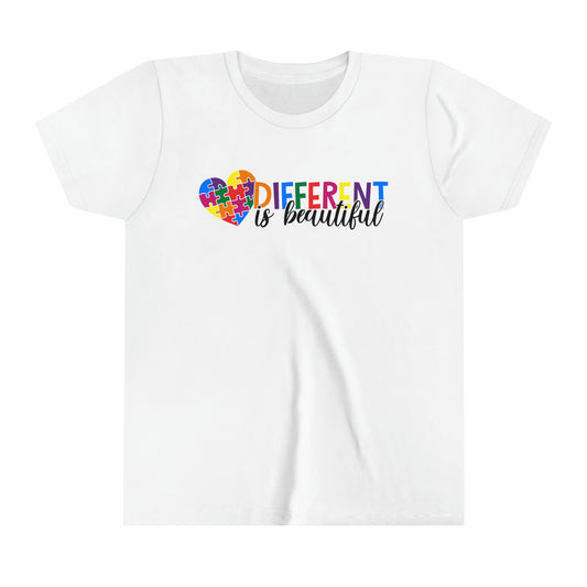 Different is Beautiful Autism Advocate youth shirt