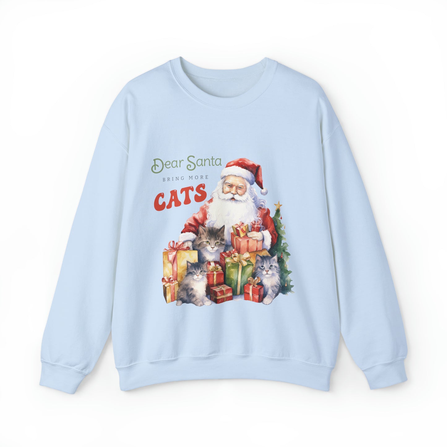 Dear Santa, Bring More Cats Women's Christmas Sweatshirt
