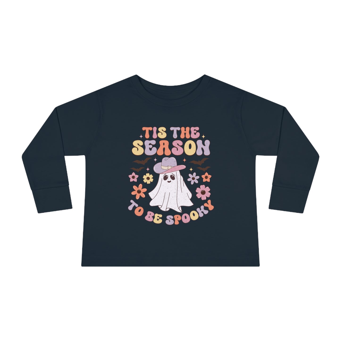 'Tis the season to be spooky girl Toddler Long Sleeve Tee