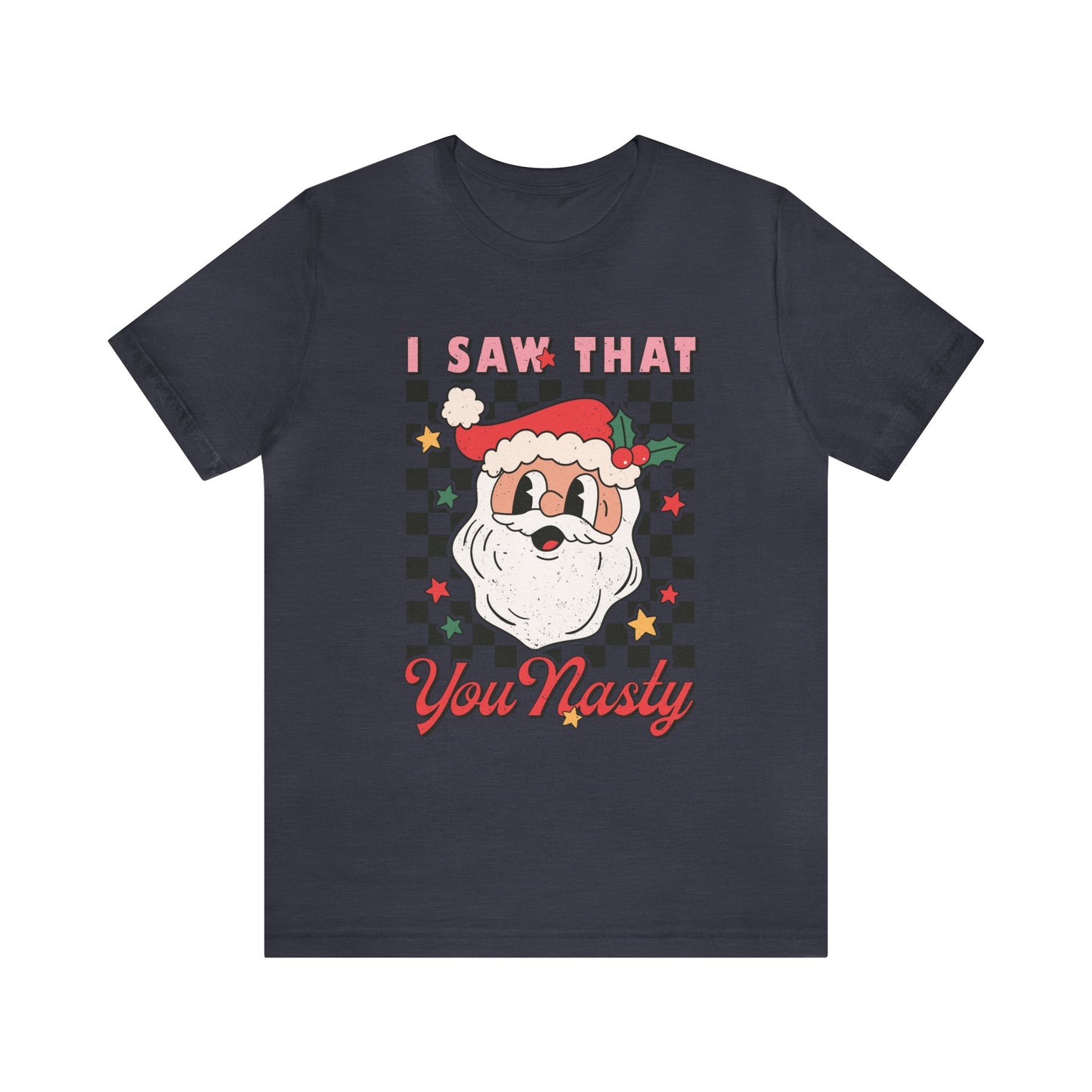 Funny Santa Women's Short Sleeve Christmas T Shirt