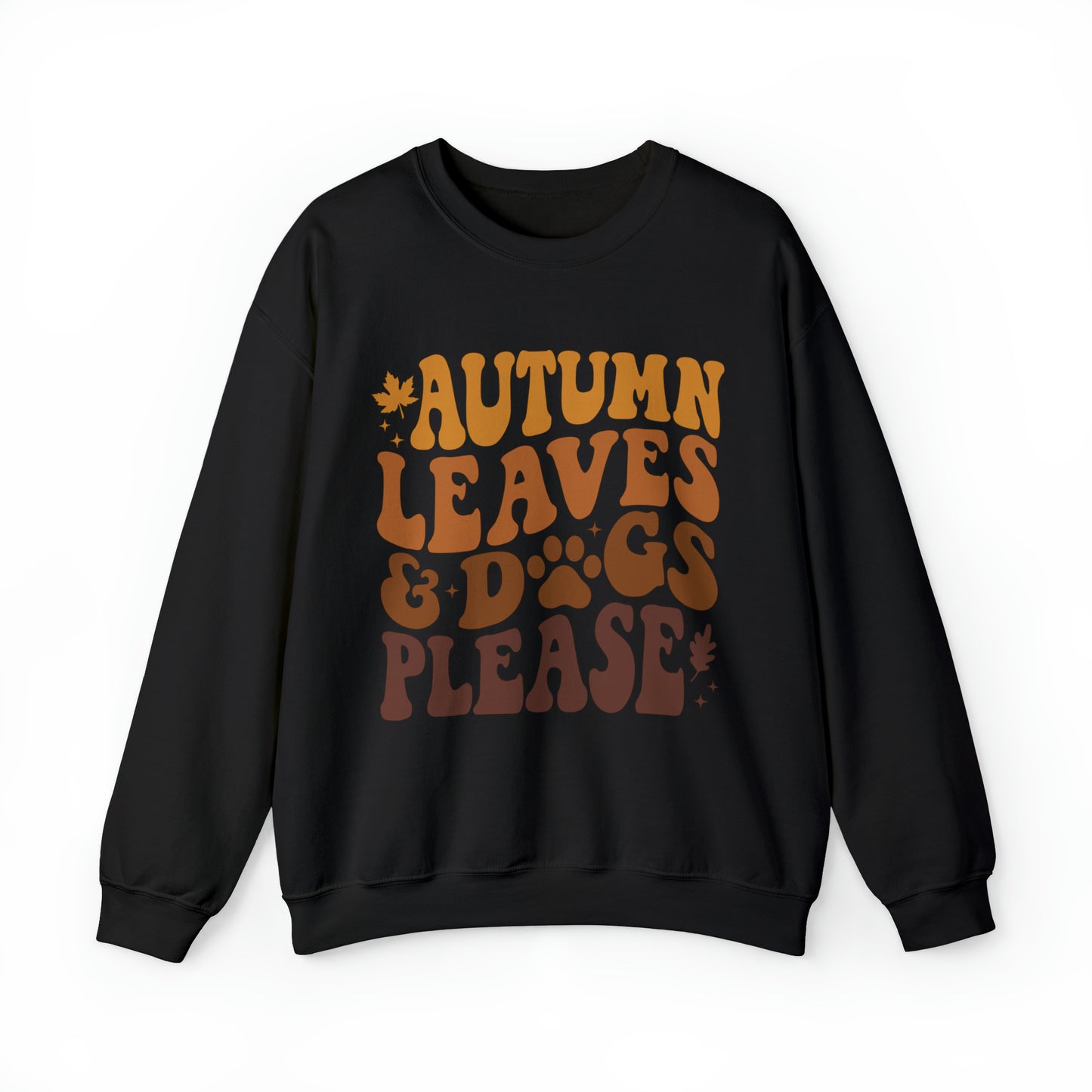 Autumn Leaves and Dogs Please Crewneck Sweatshirt