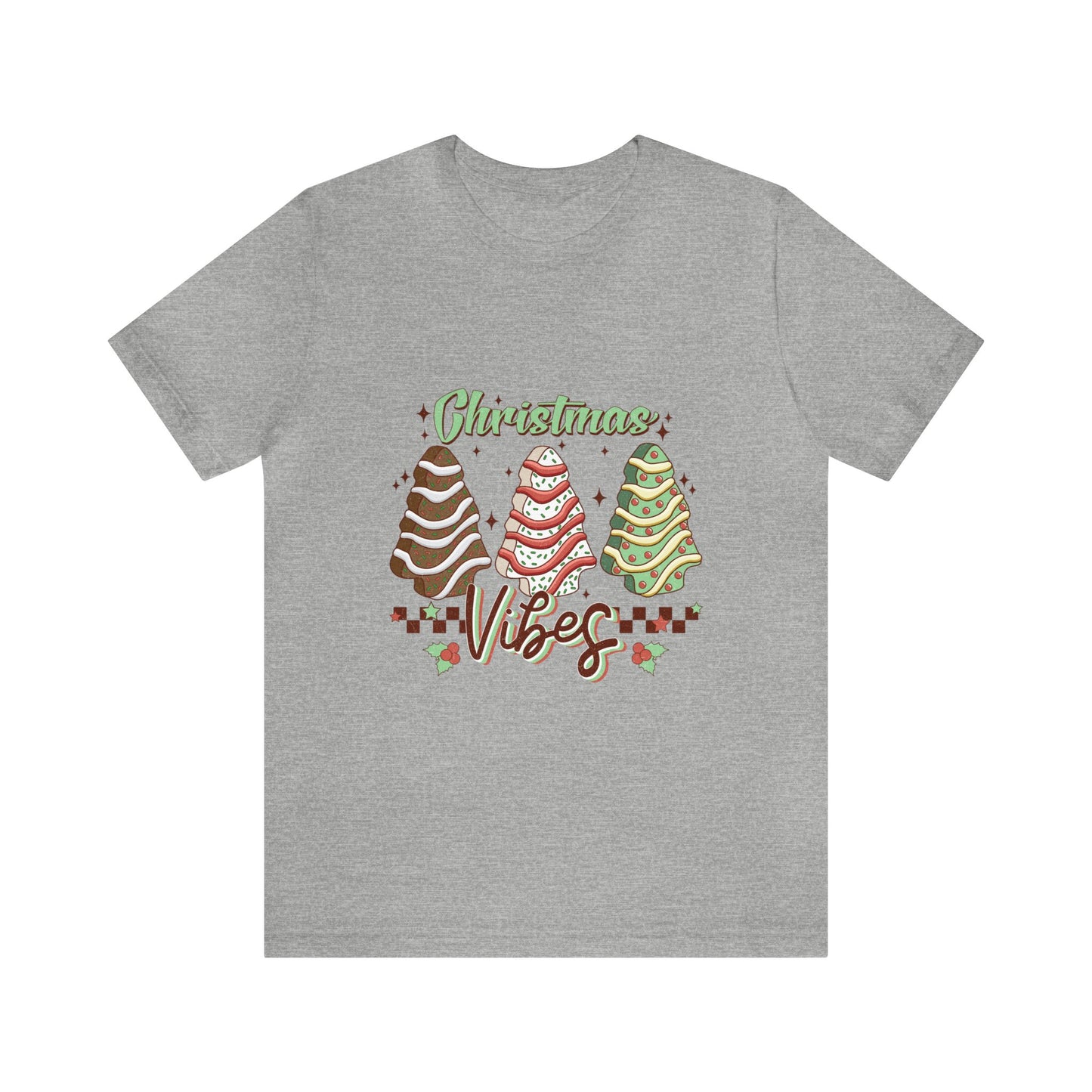 Christmas Vibe Trees Women's Short Sleeve Christmas T Shirt