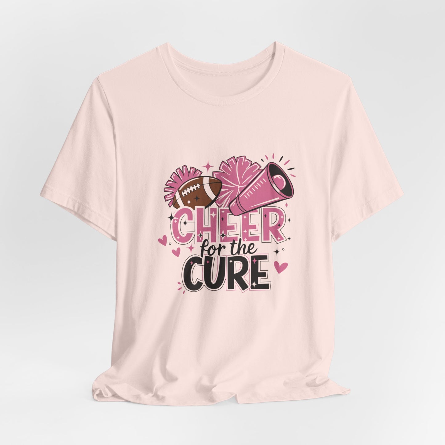 Cheer for the cure Breast Cancer Awareness Short Sleeve Tee