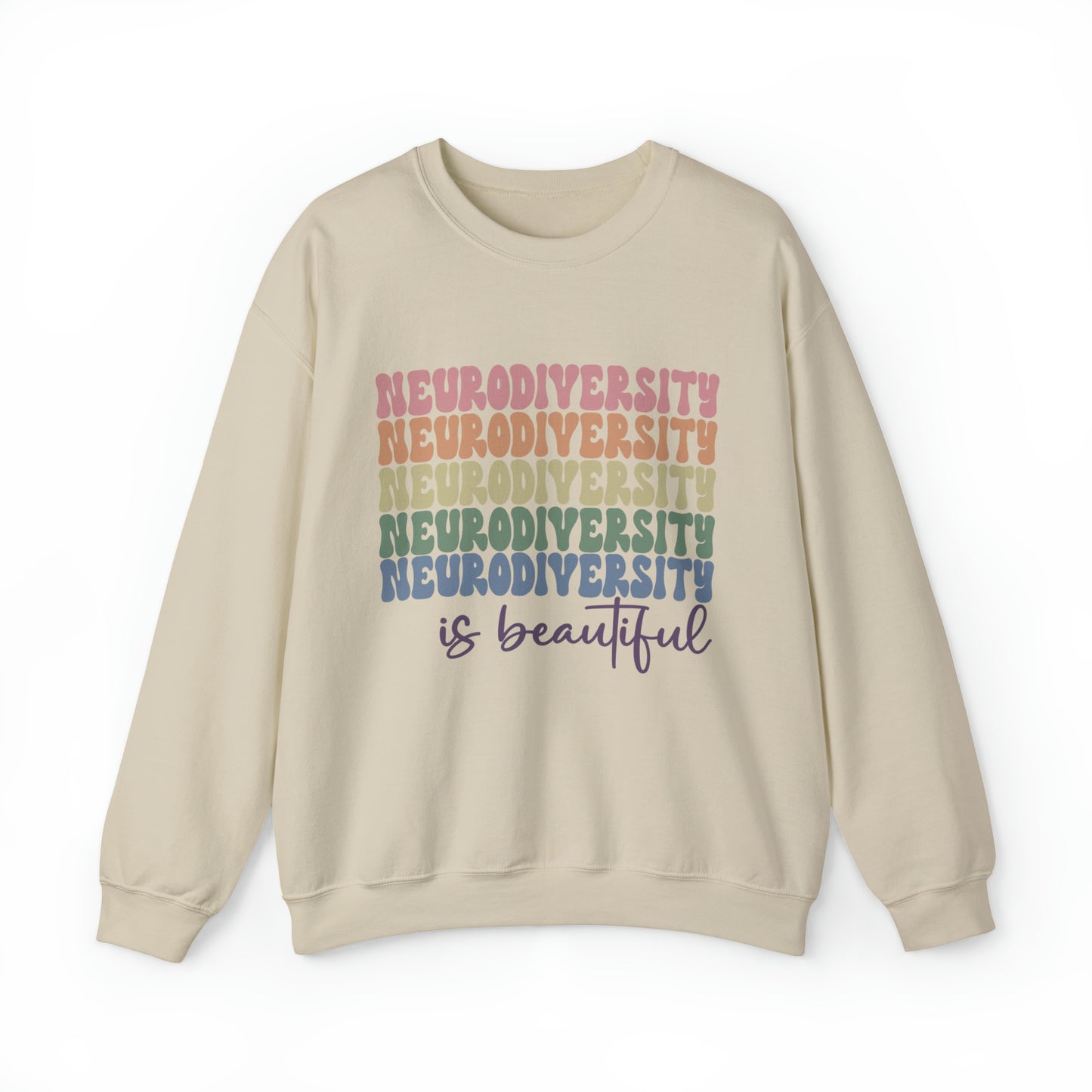 Neurodiversity is beautiful stacked Women's Crewneck Sweatshirt