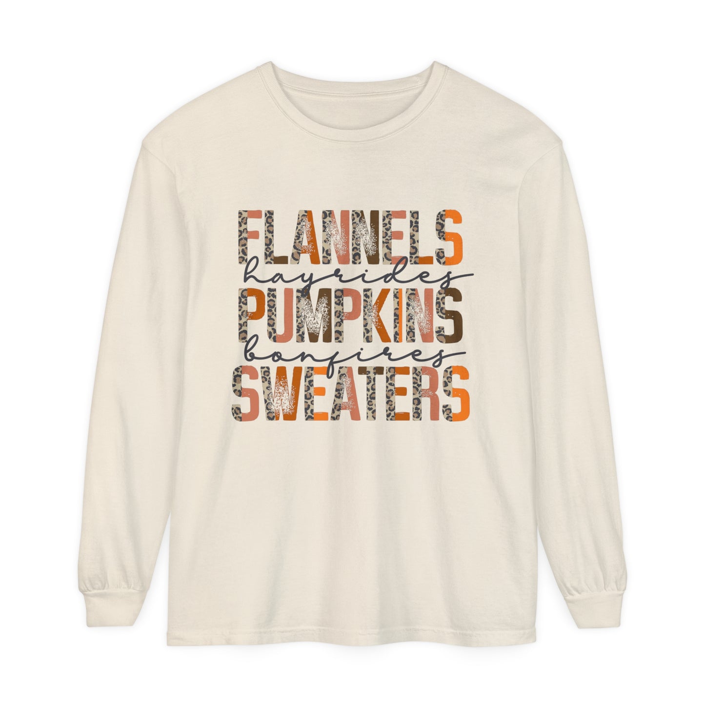 Flannels & Pumpkins Loose Long Sleeve T-Shirt