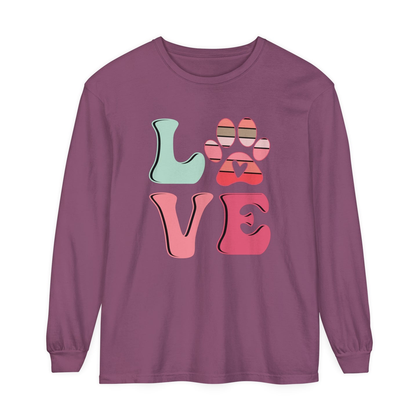 Love Paws Women's Loose Long Sleeve T-Shirt