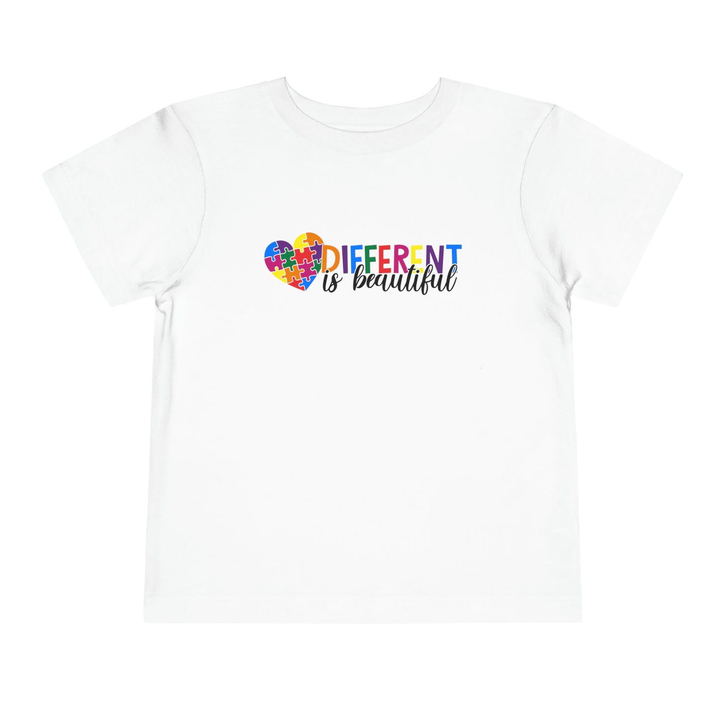 Different is Beautiful Autism Awareness Advocate Toddler Short Sleeve Tee