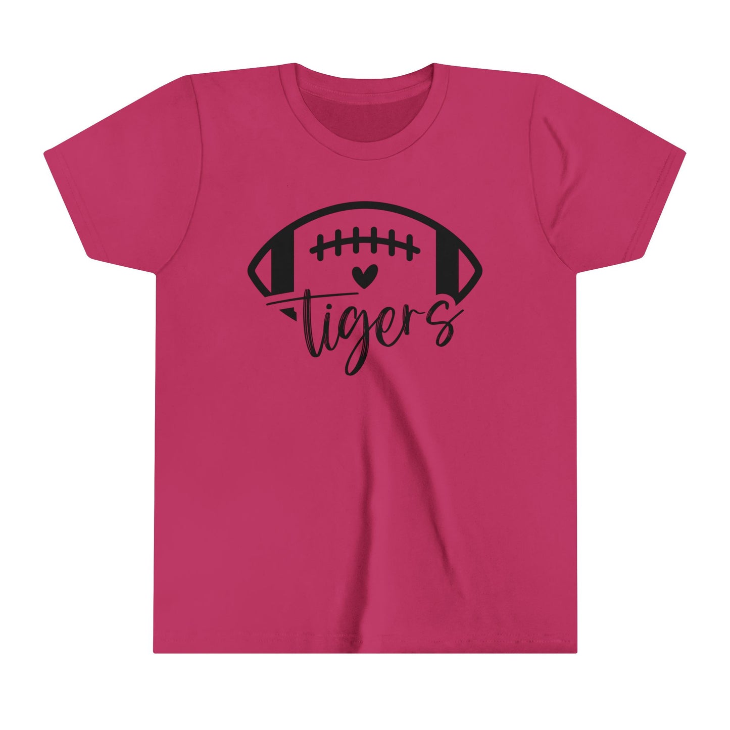 Tigers Football Heart Girl's Youth Shirt