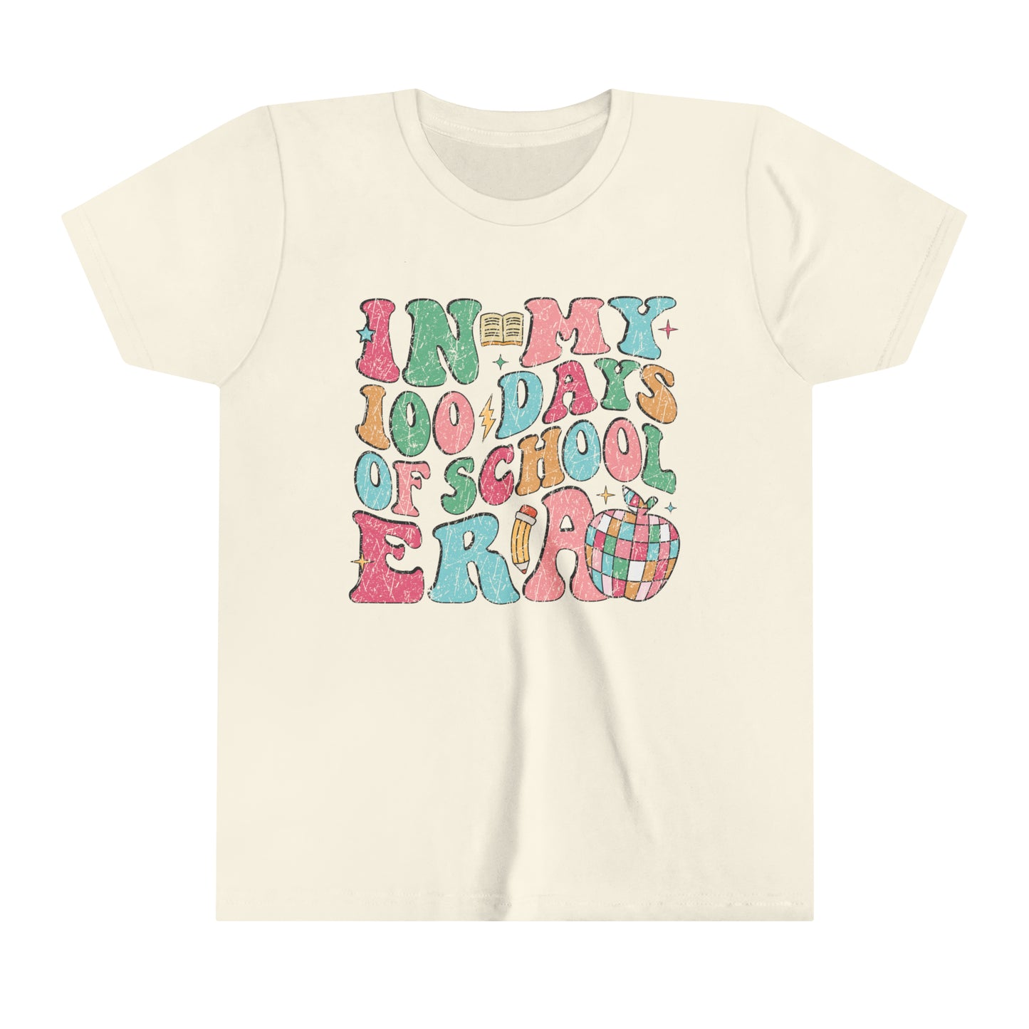 In My 100 Days of School Era Girl's Youth Short Sleeve Tee