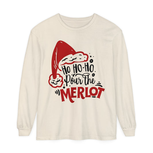 HOHOHO Pour the Merlot Loose Long Sleeve T-Shirt