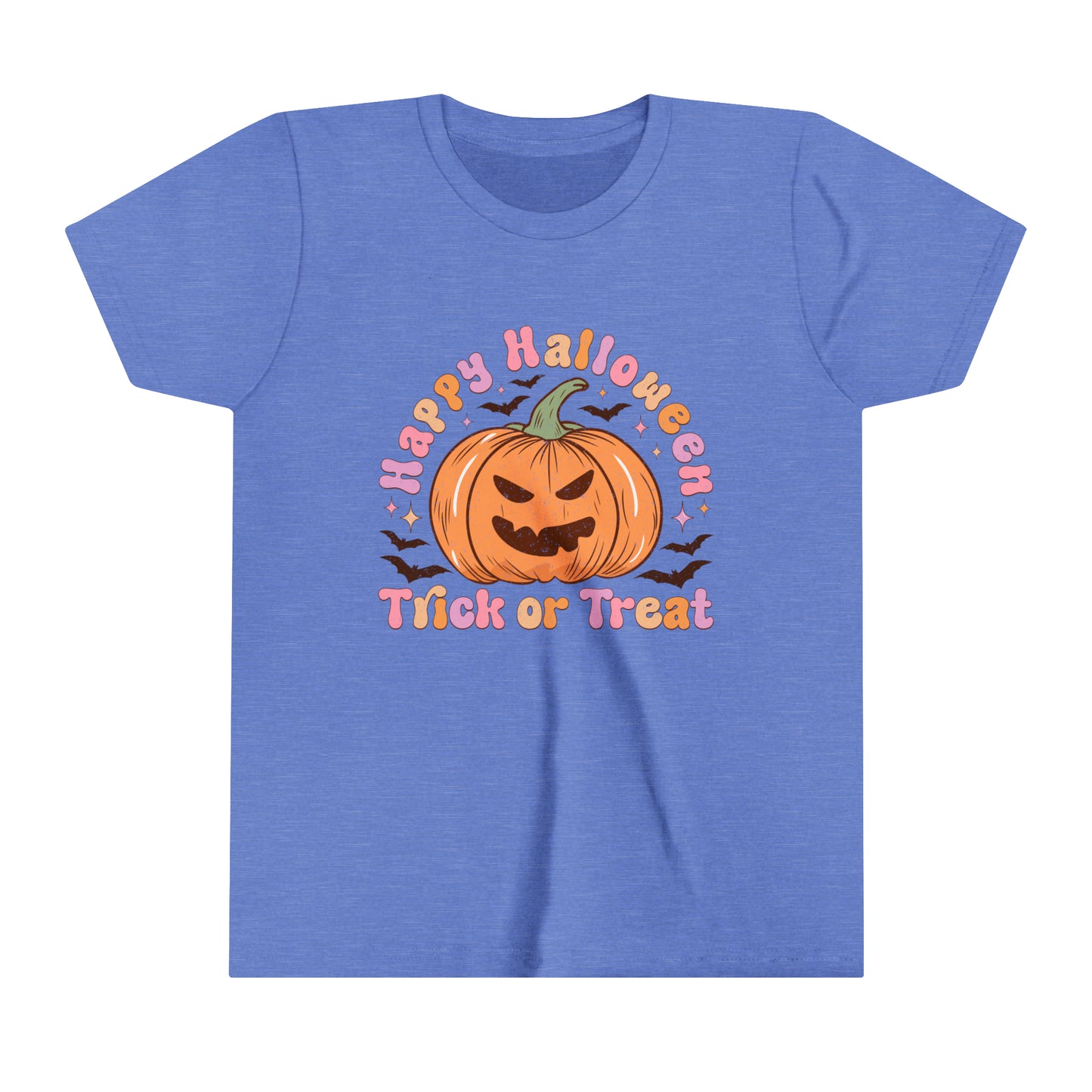 Happy Halloween Trick or Treat Girl's Youth Short Sleeve Tee