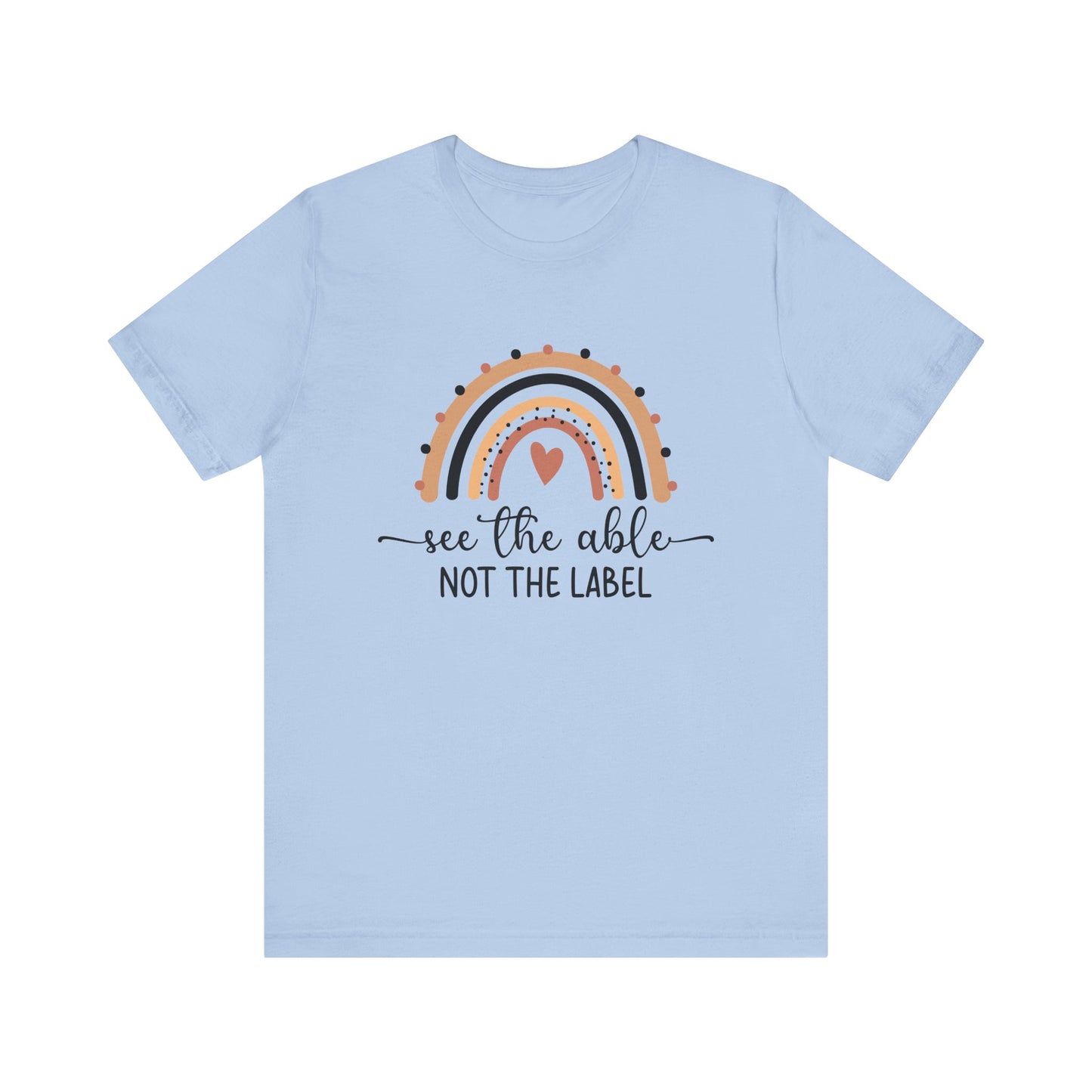 See the able not the label Autism Mom Advocate Special Needs Women's Short Sleeve Tee
