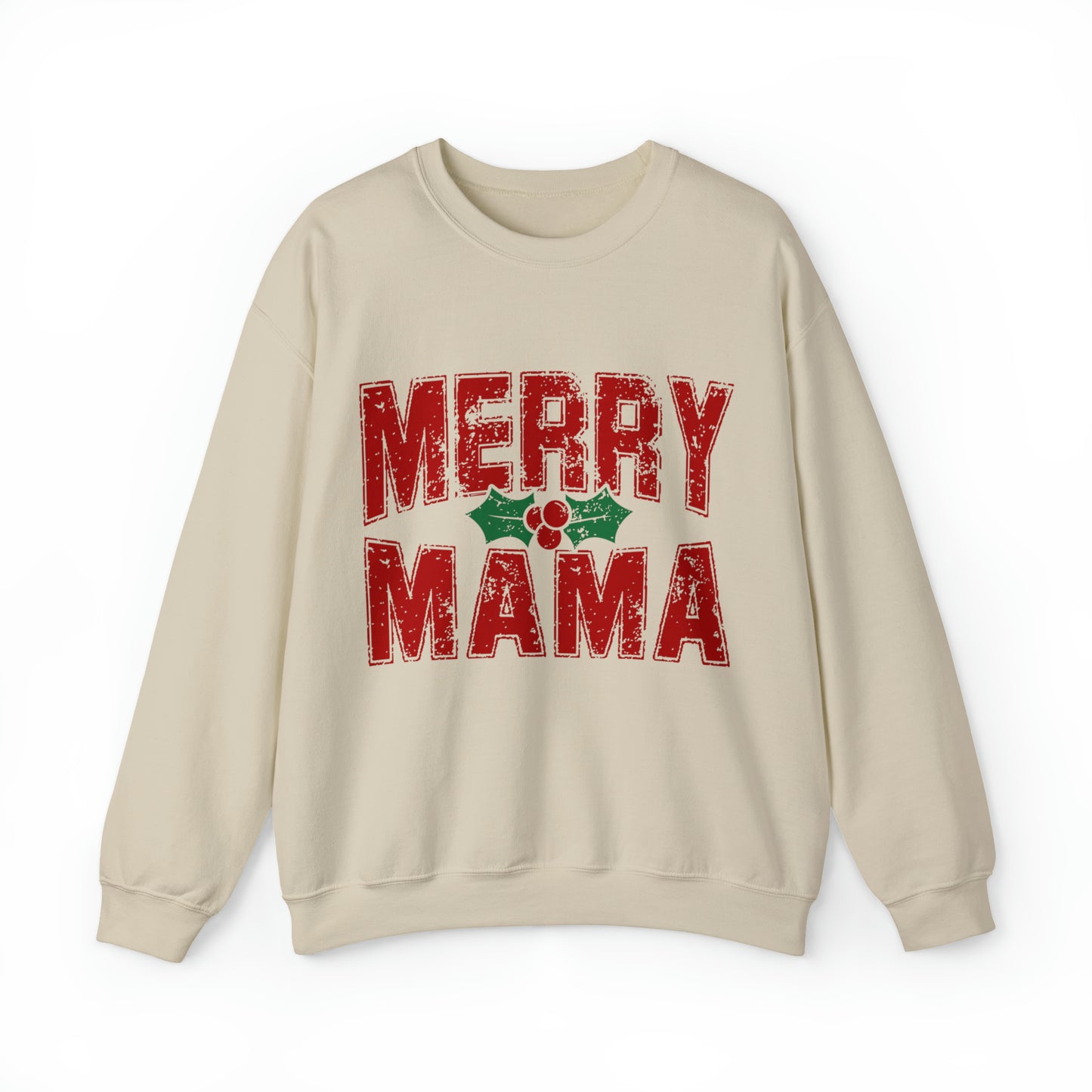 Merry Mama Women's Christmas Crewneck Sweatshirt