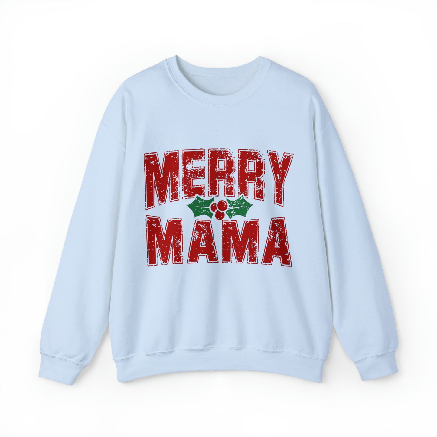 Merry Mama Women's Christmas Crewneck Sweatshirt