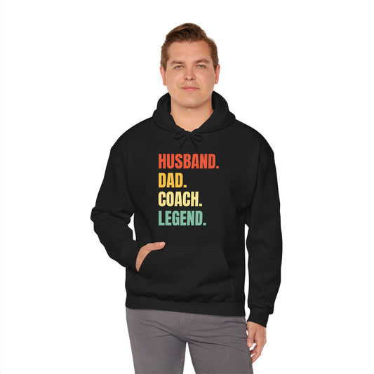 Husband Dad Coach Legend Men's Hooded Sweatshirt