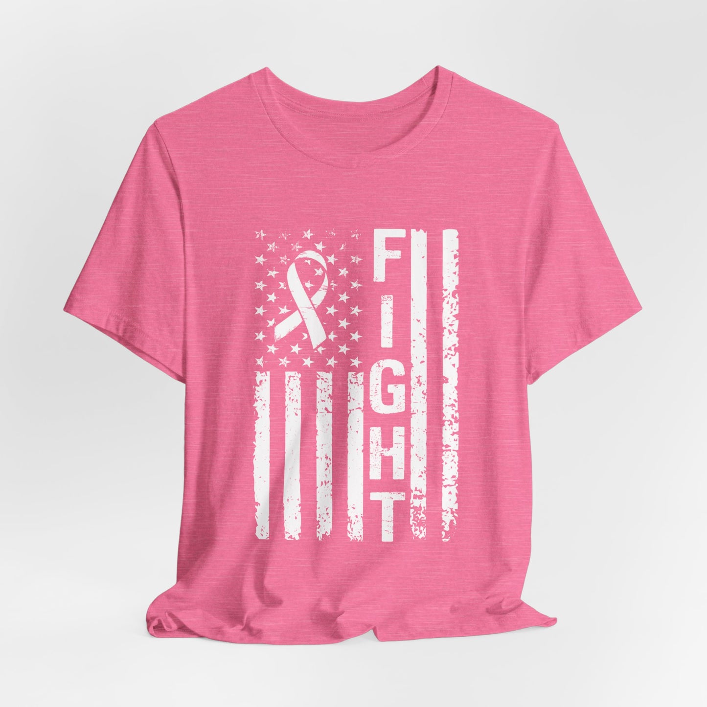 Cancer Fight Warrior Advocacy Support American Flag Adult Unisex Tshirt