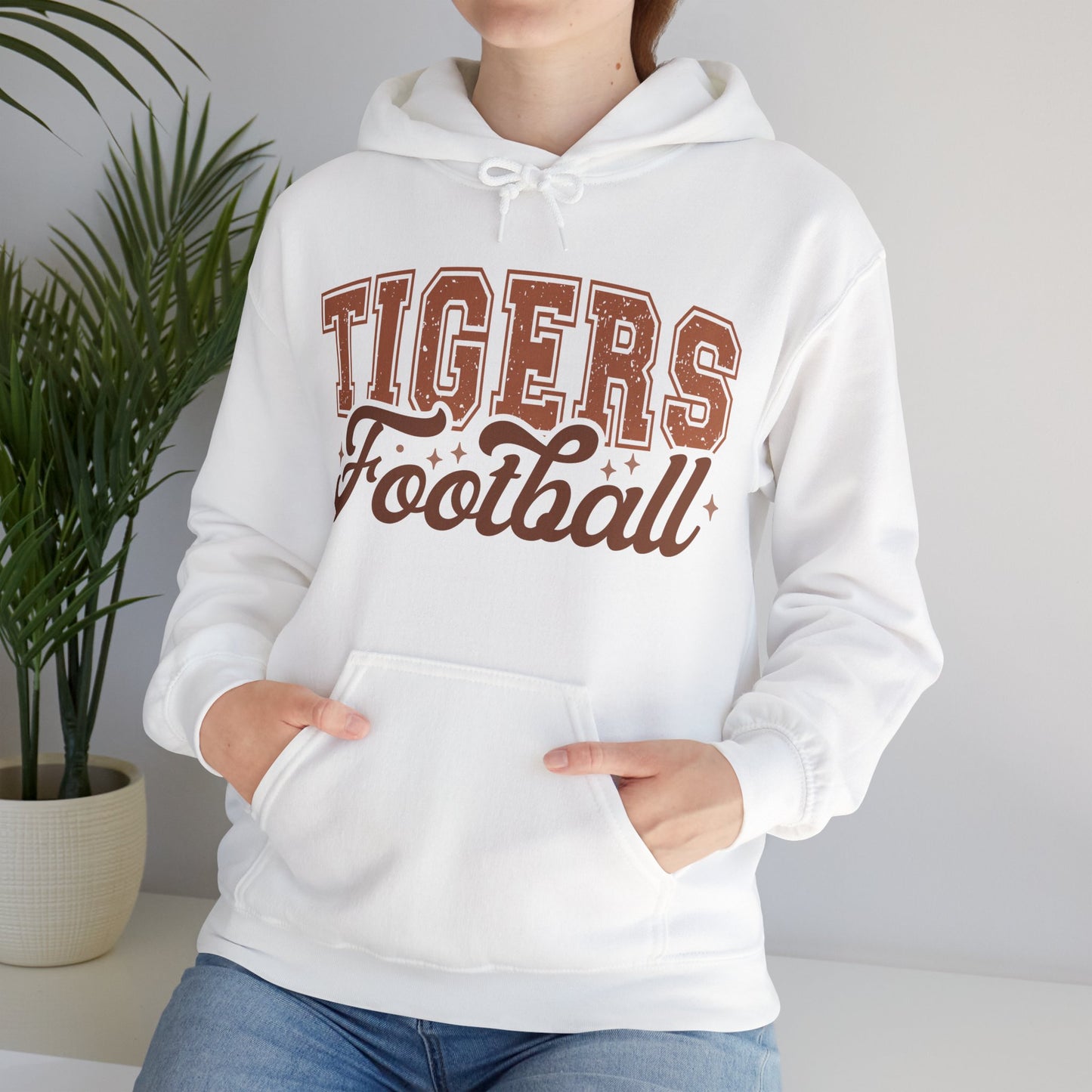 Tigers Football Adult Unisex Heavy Blend™ Hooded Sweatshirt