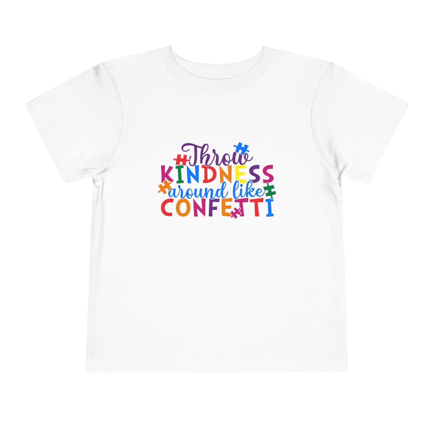 Throw Kindess Autism Advocate Toddler Short Sleeve Tee