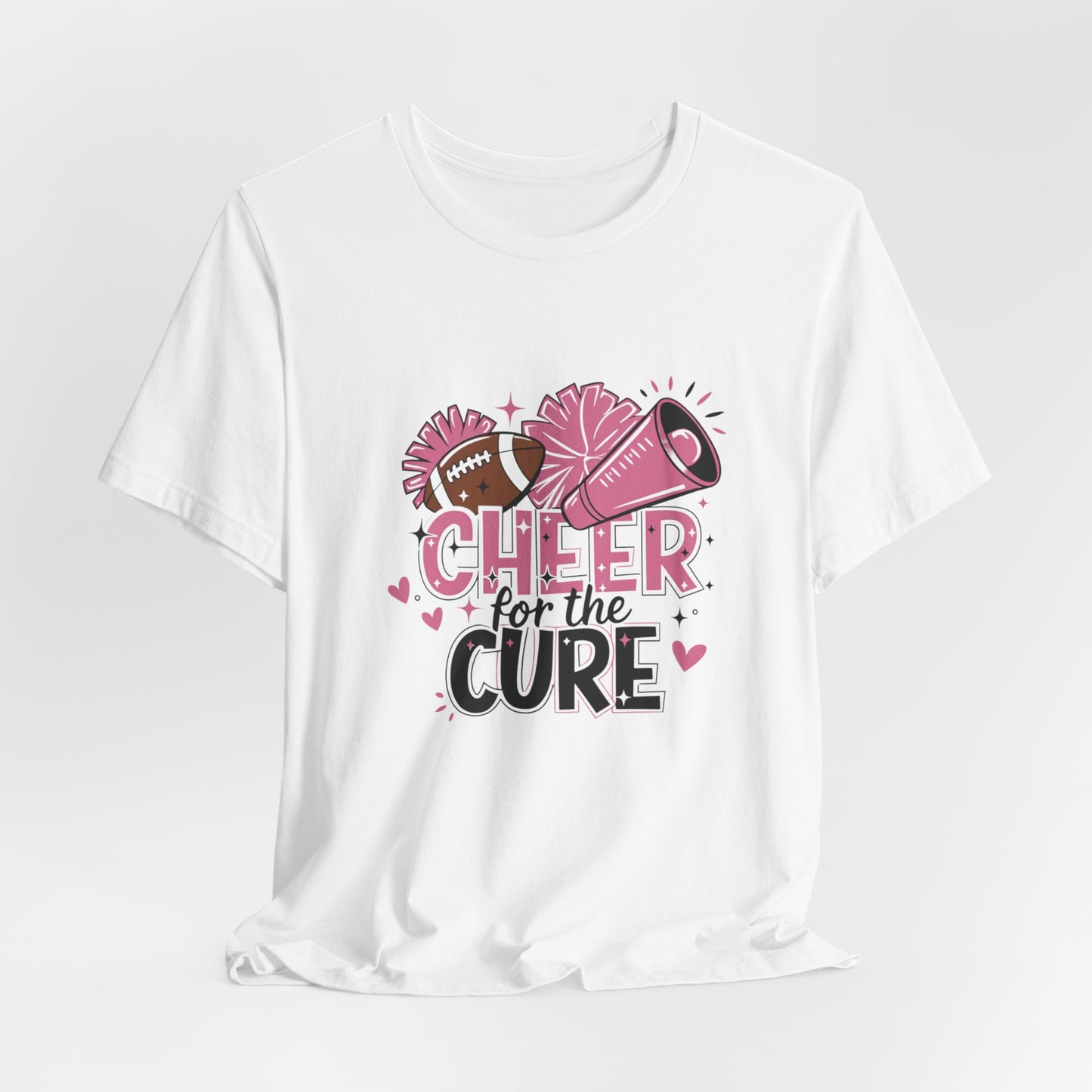 Cheer for the cure Breast Cancer Awareness Short Sleeve Tee