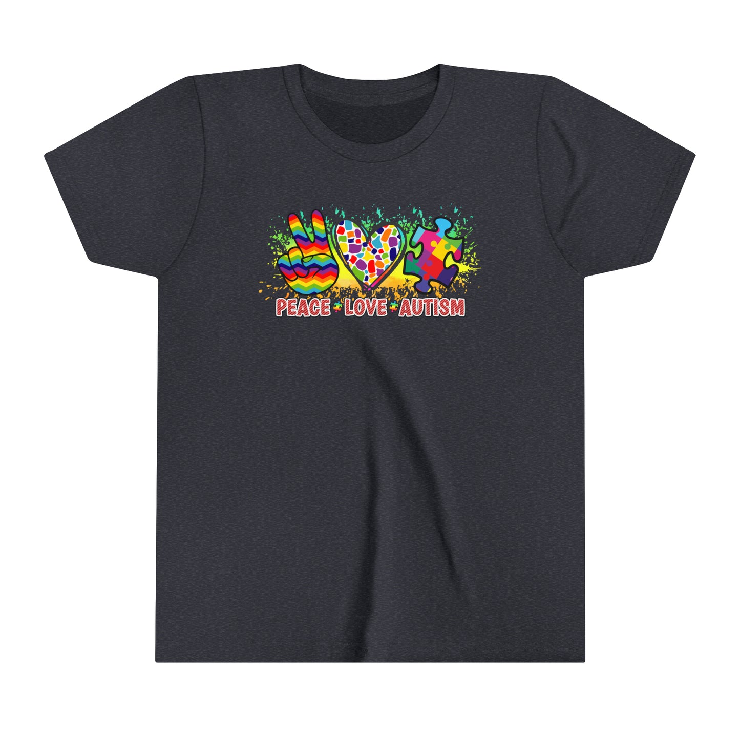 Peace Love Autism Awareness Advocate Youth Shirt