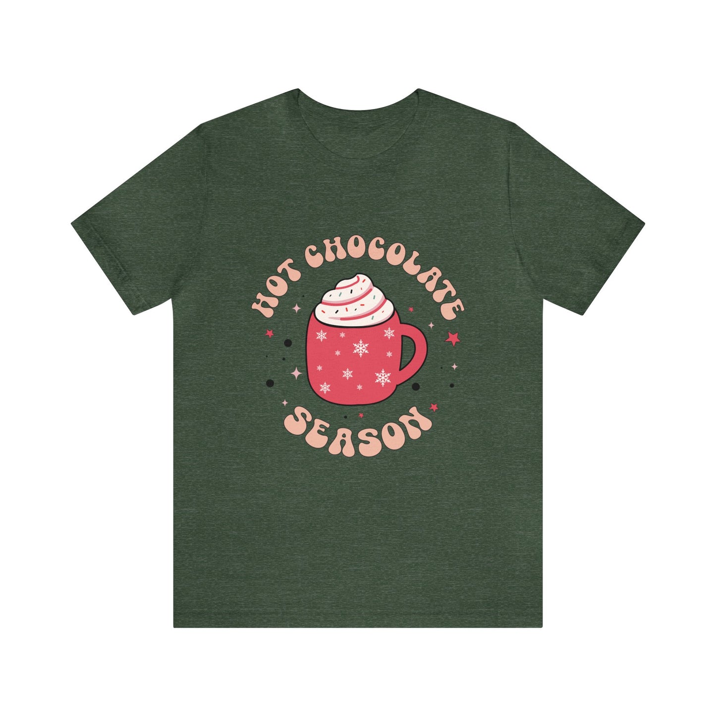 Hot Chocolate Season Women's Funny Short Sleeve Christmas Winter T Shirt