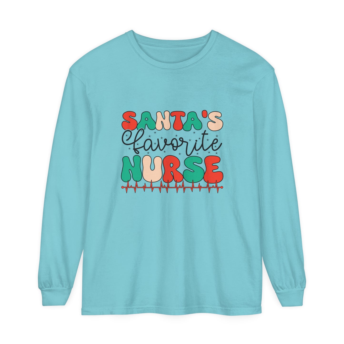 Santa's Favorite Nurse Women's Loose Long Sleeve T-Shirt