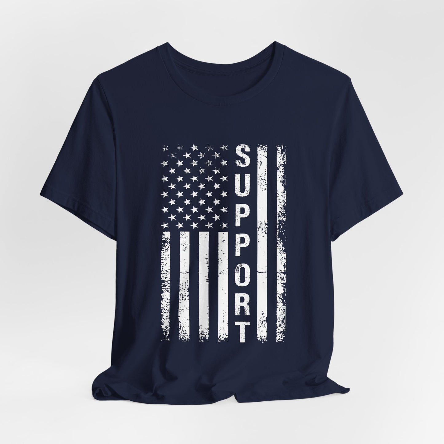 Cancer Advocacy Support American Flag Adult Unisex Tshirt