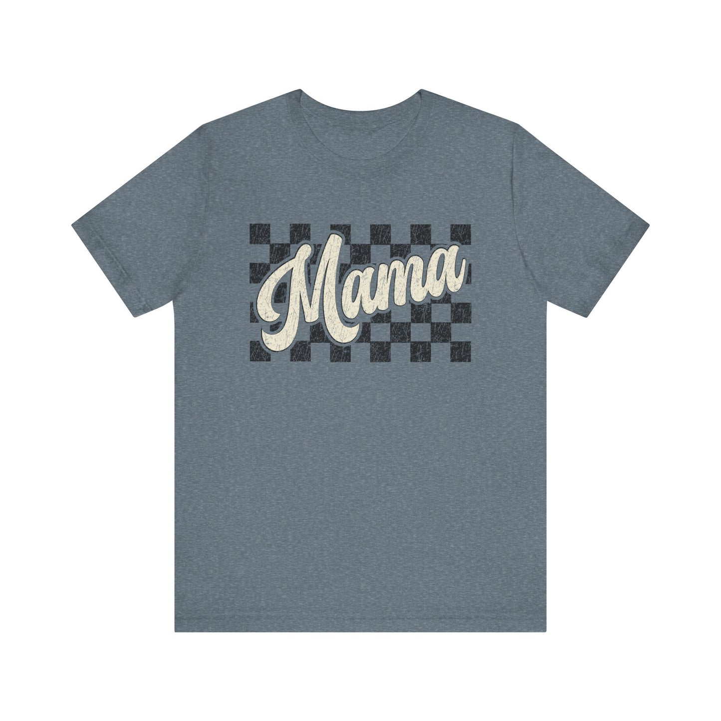 Mama Retro Checkered Short Sleeve Shirt