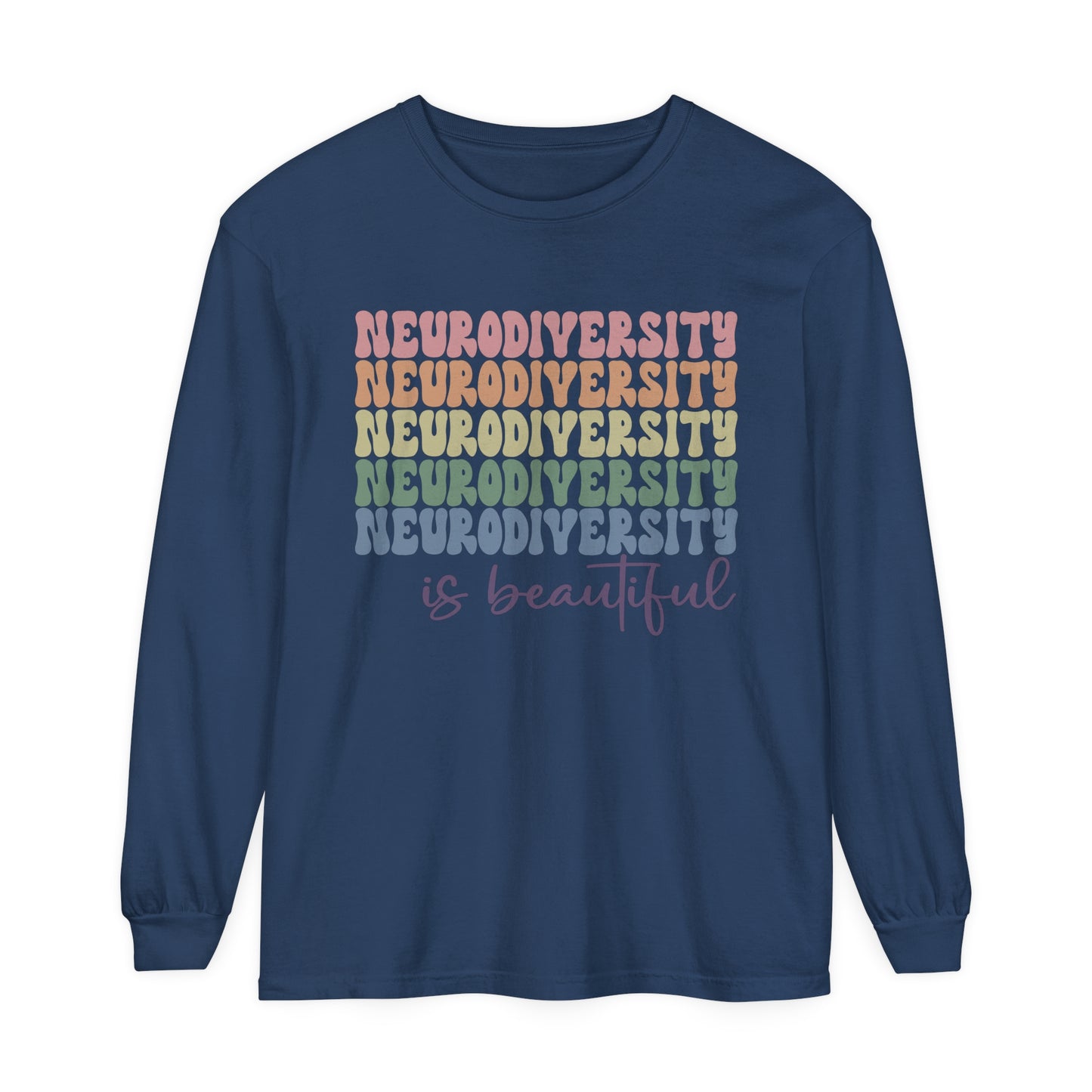 Neurodiversity is beautiful stacked Women's Long Sleeve T-Shirt