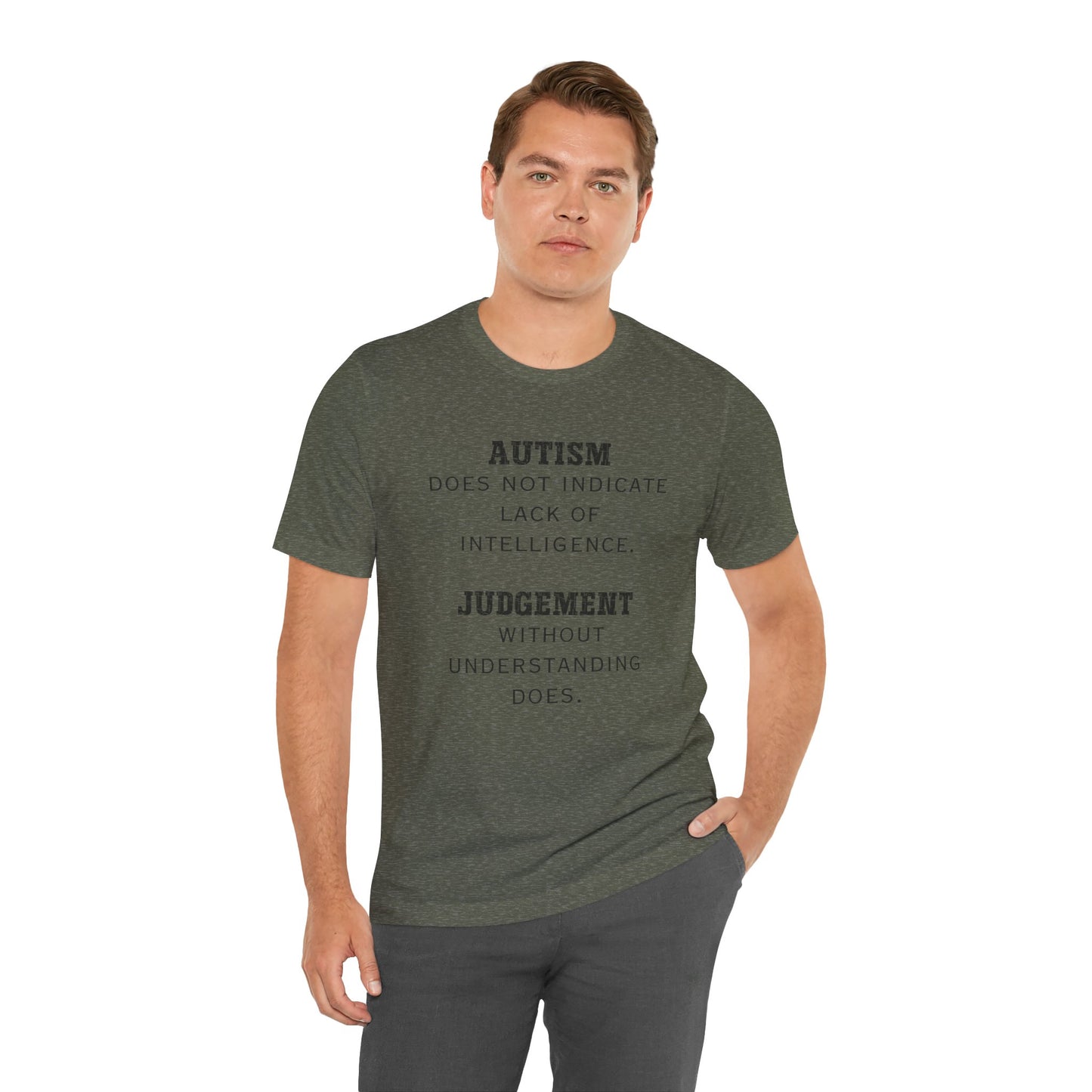 Autism Judgement Autism Awareness Adult Unisex Short Sleeve Tee