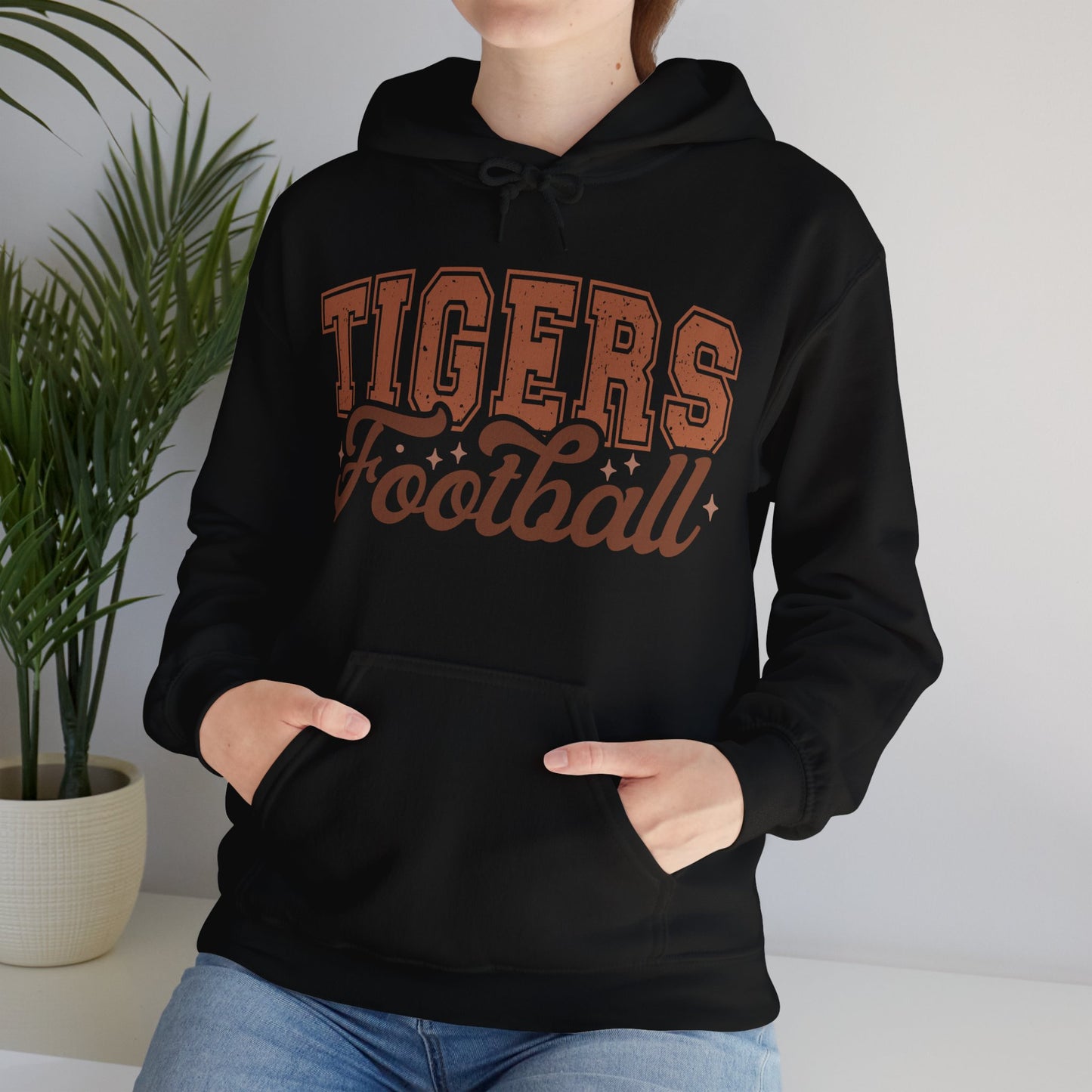 Tigers Football Adult Unisex Heavy Blend™ Hooded Sweatshirt