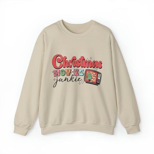 Christmas Movie Junkie Women's Christmas Crewneck Sweatshirt