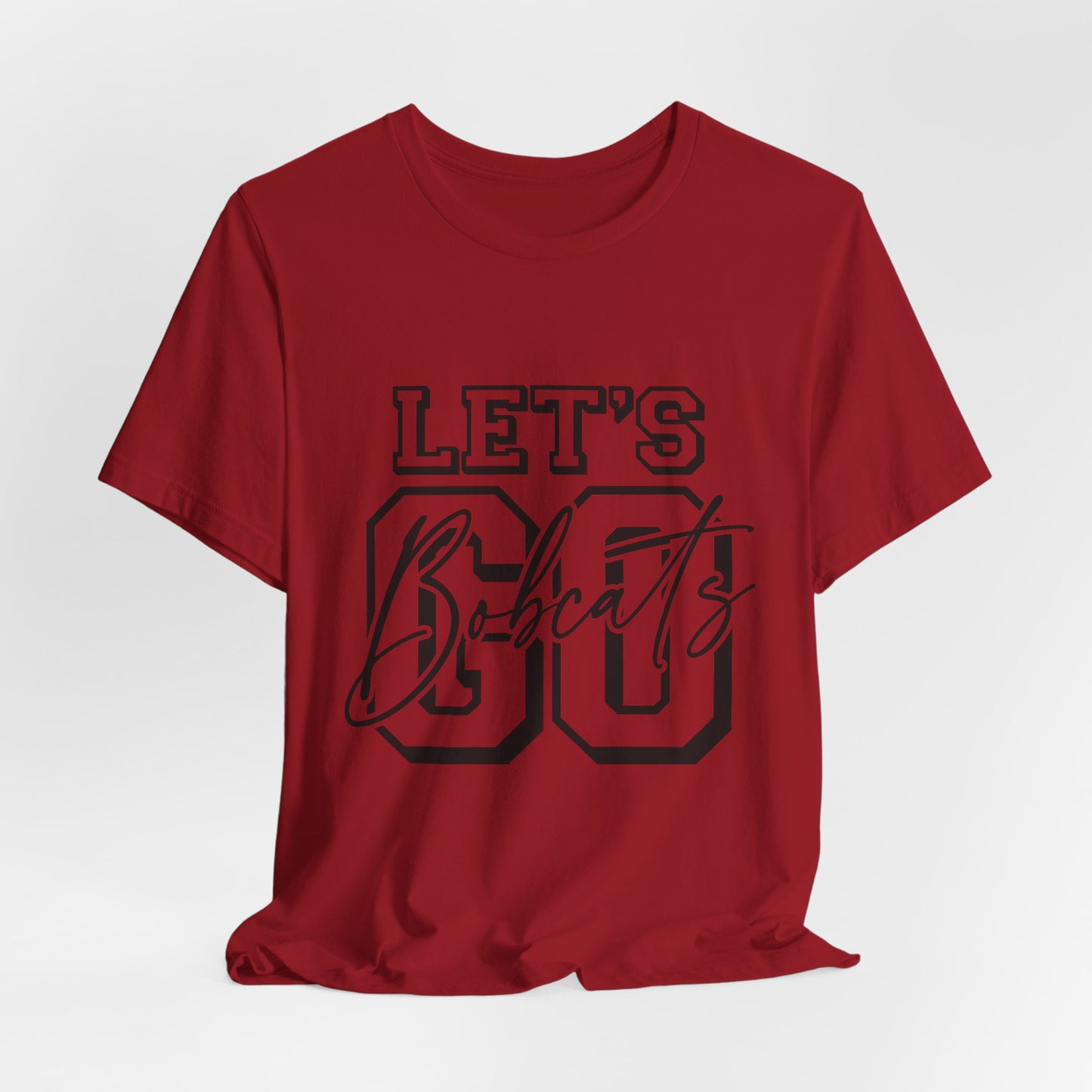 Let's Go Bobcats Paw Adult Unisex Short Sleeve Tee