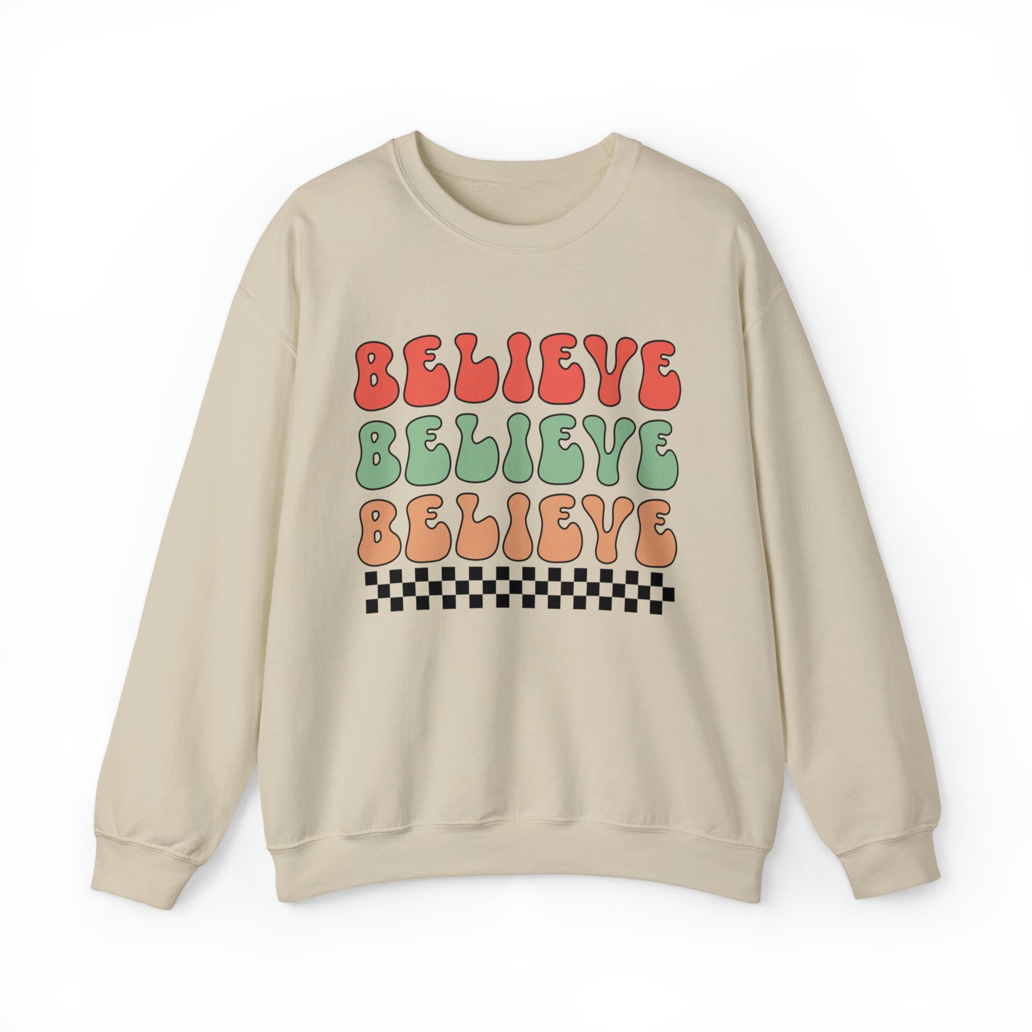 Believe Women's Christmas Crewneck Sweatshirt