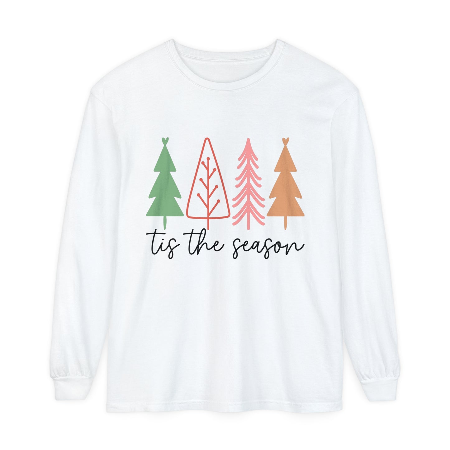 Tis the Season Women's Christmas Holiday Loose Long Sleeve T-Shirt