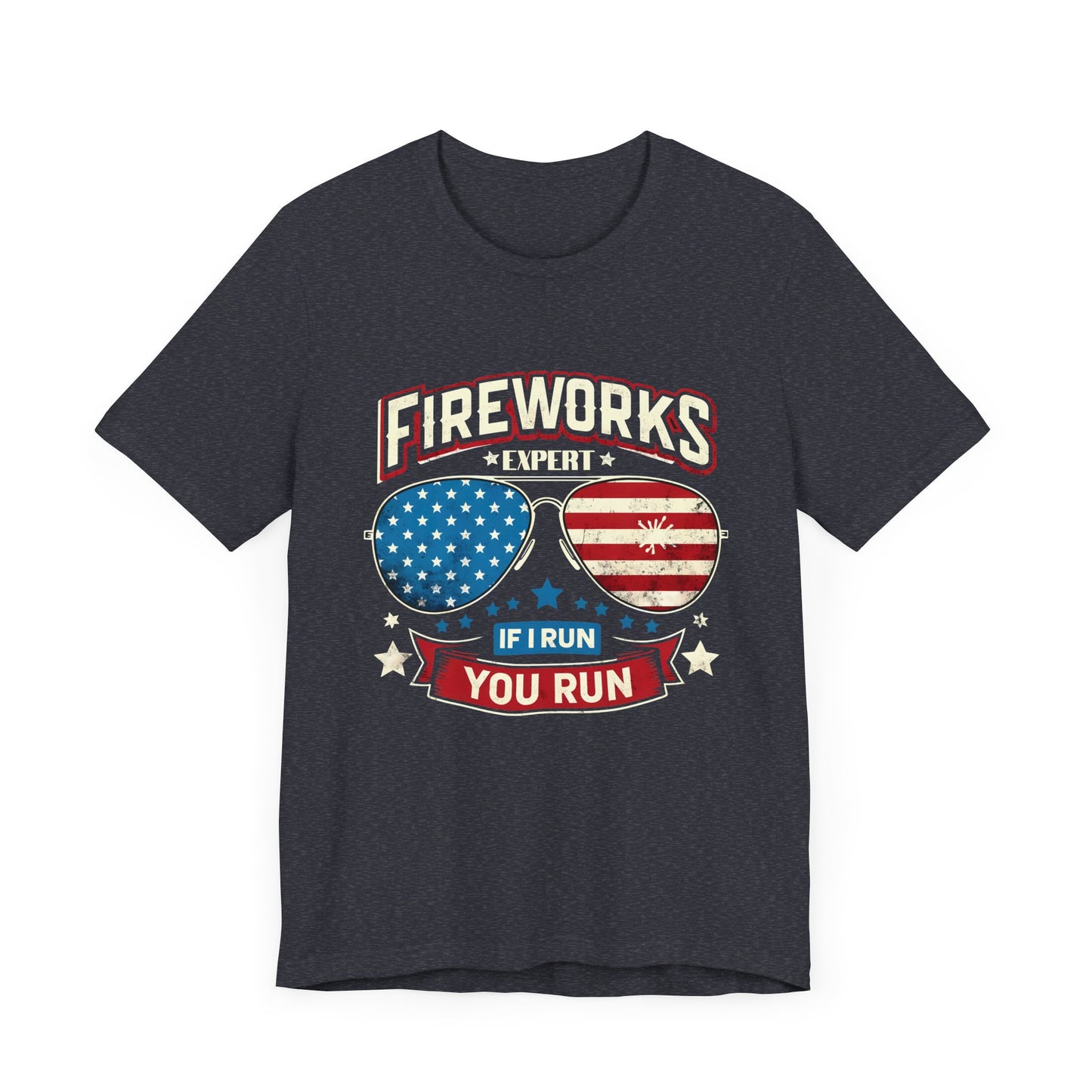 Fireworks 4th of July Adult Unisex Short Sleeve Tee