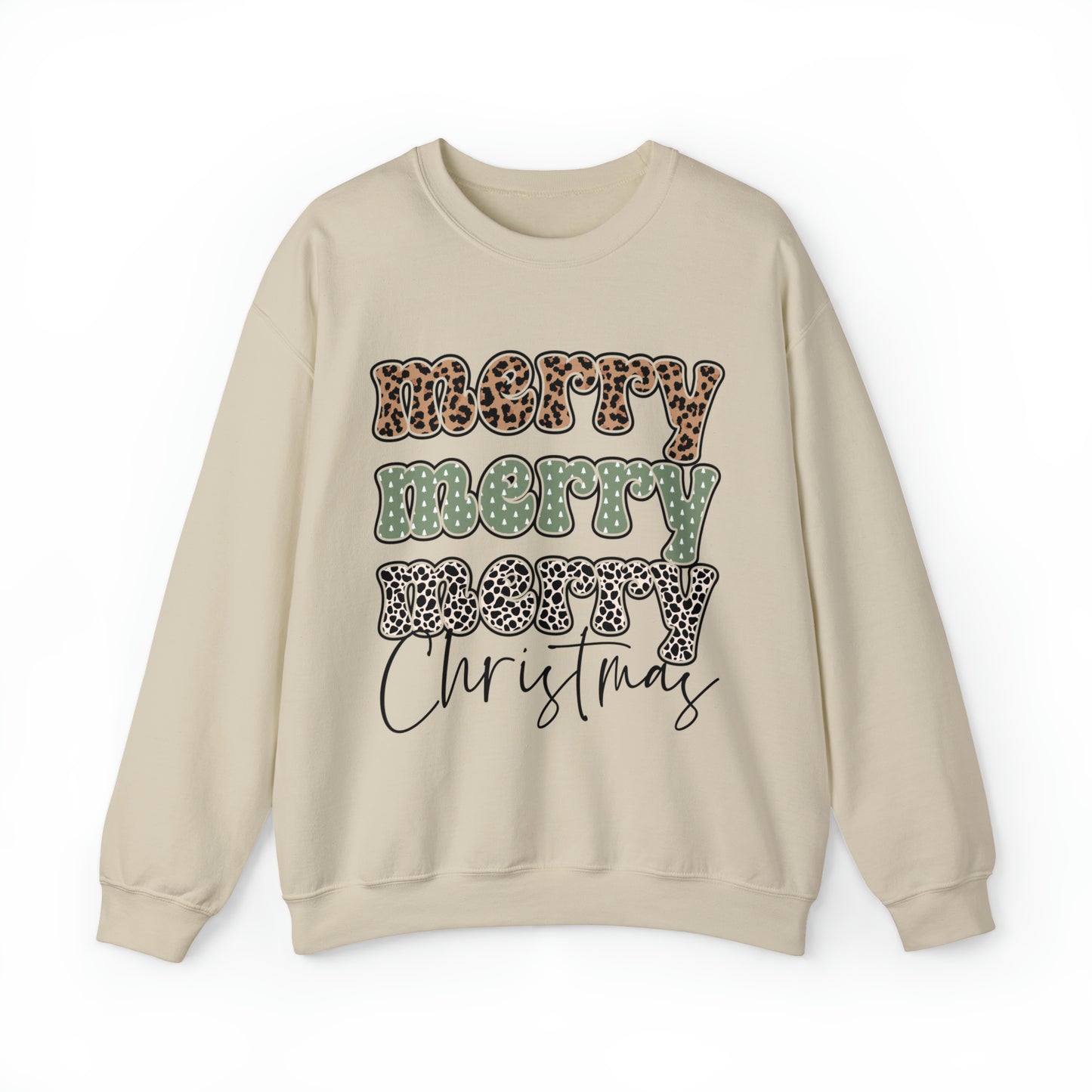 Merry Merry Merry Christmas Women's Christmas Crewneck Sweatshirt