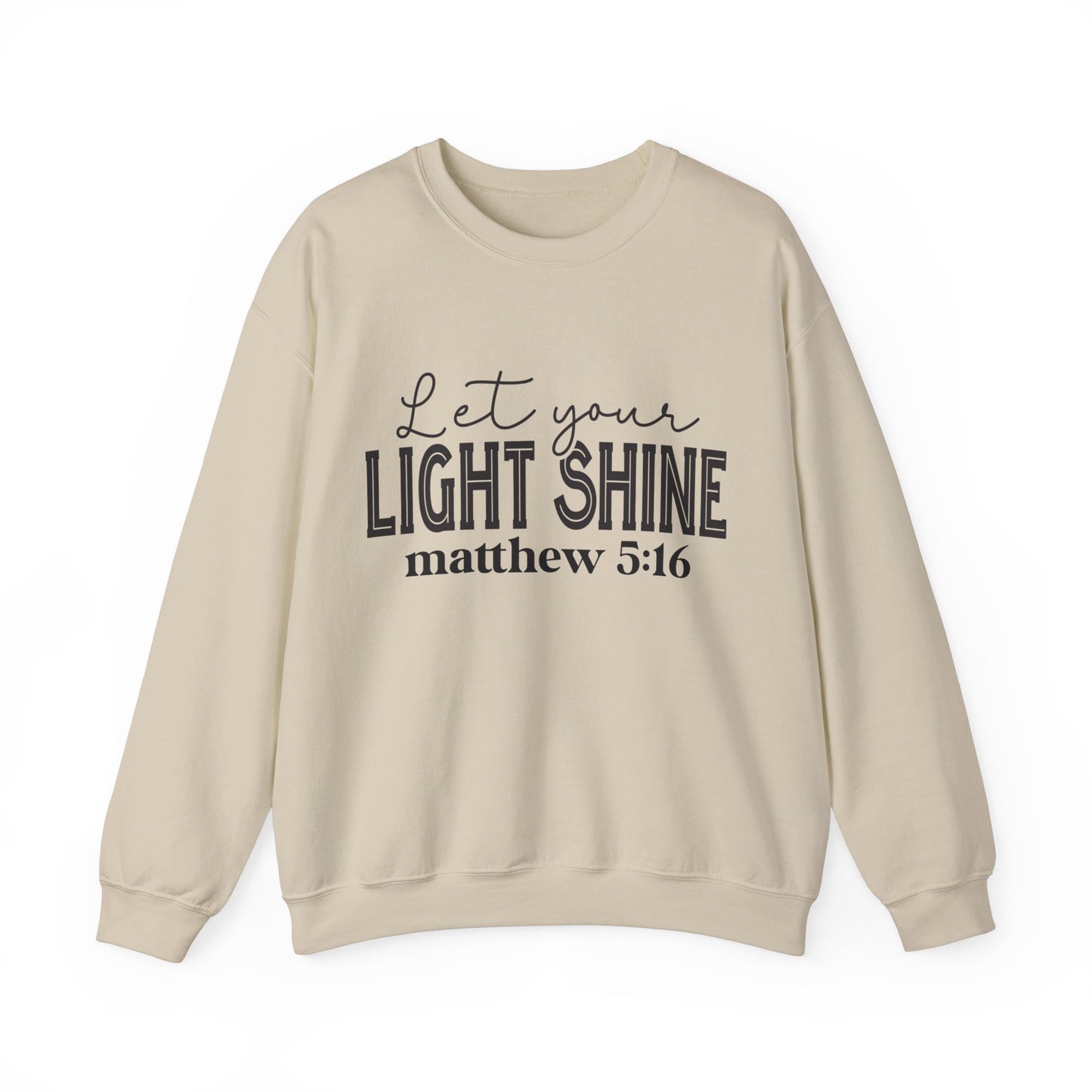 Let Your Light Shine Women's Easter Bible Verse Sweatshirt
