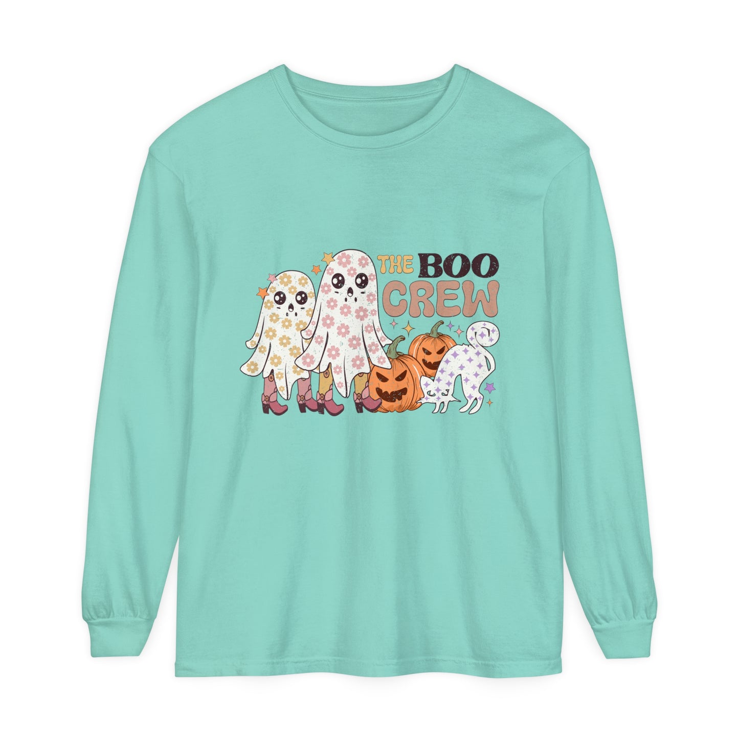 Style 5 The Boo Crew Loose Halloween Long Sleeve T-Shirt